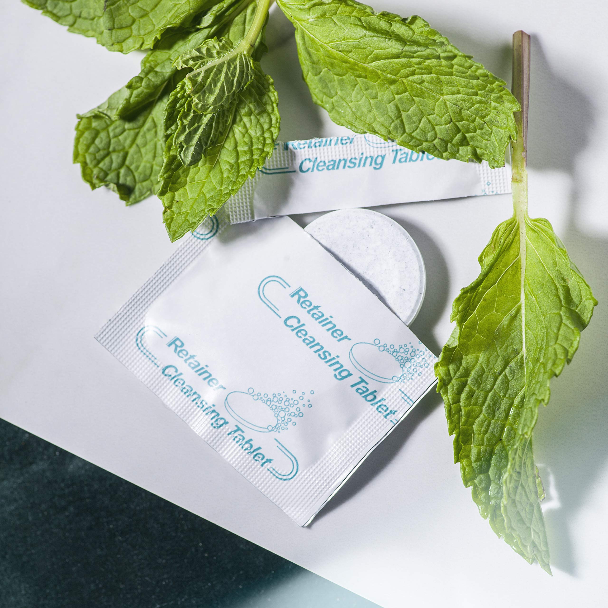 Mint Flavor Retainer & Mouth Guard Cleaner Tablets - Invisalign, Dentures, 150 Count