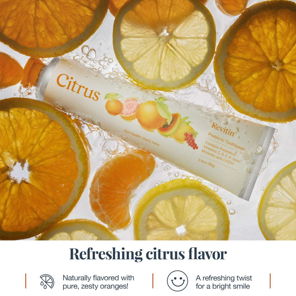 Revitin Toothpaste – Fluoride-Free Prebiotic Citrus (Pack of 2) | Non-Toxic, Kid Approved