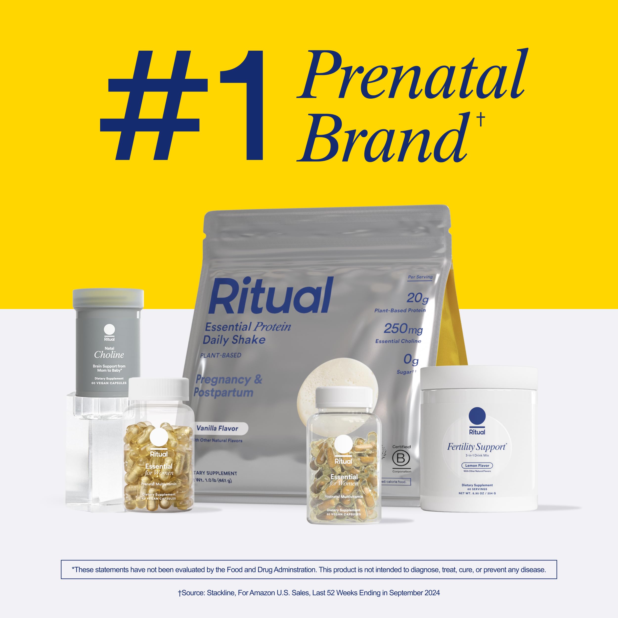 Ritual Natal Choline Supplement 550mg – Supports Baby's Cognitive Function During Pregnancy and Choline Content in Breastmilk* | 30 Day Supply