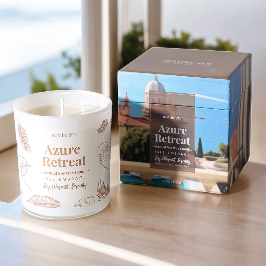 ROMIIE ZOI Tidal Treasure Scented Candle – Ocean Whisper | 6oz Soy Wax