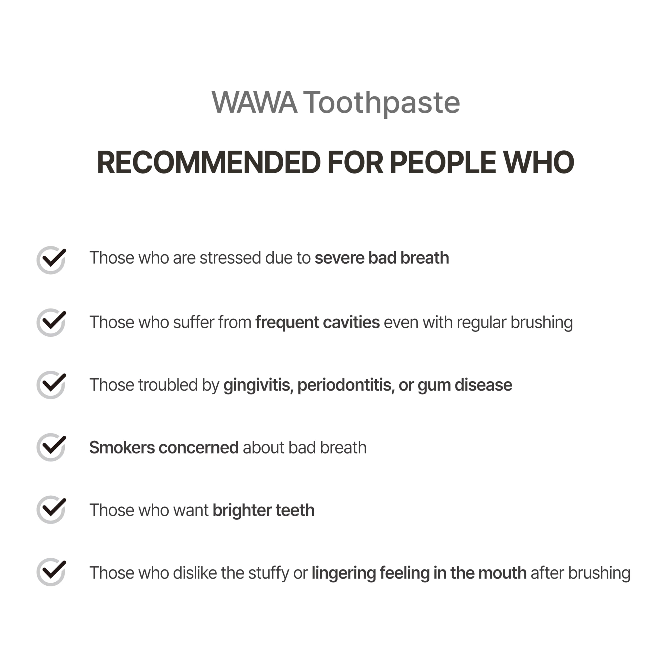 ROROBELL Wawa Toothpaste with Wasabi – Peppermint, Bad Breath, Sensitivity & Gum Health | Pack of 5