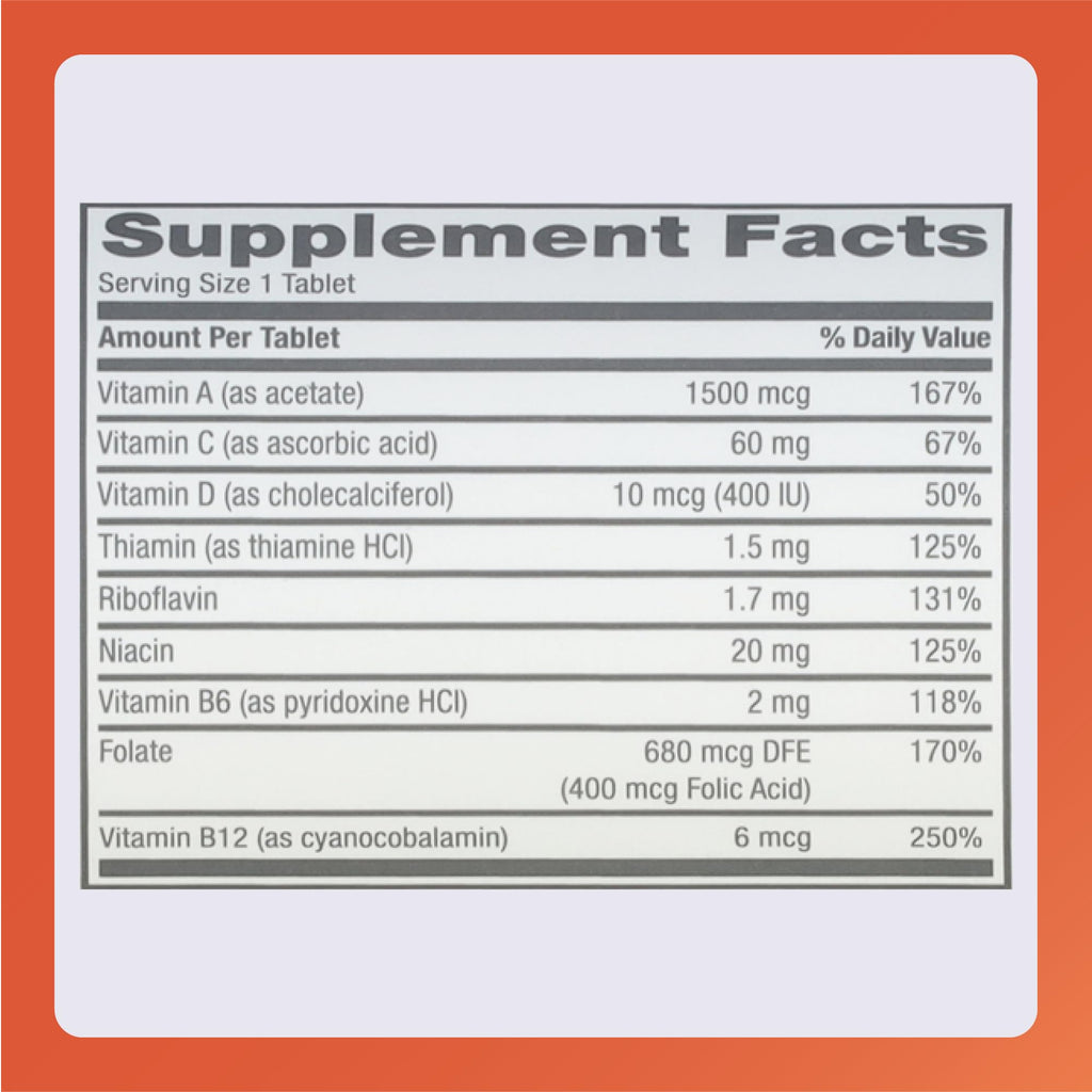 Rugby Daily-Vite Multivitamin - 100 Tablets (2 Pack) | Daily Vitamin Supplement