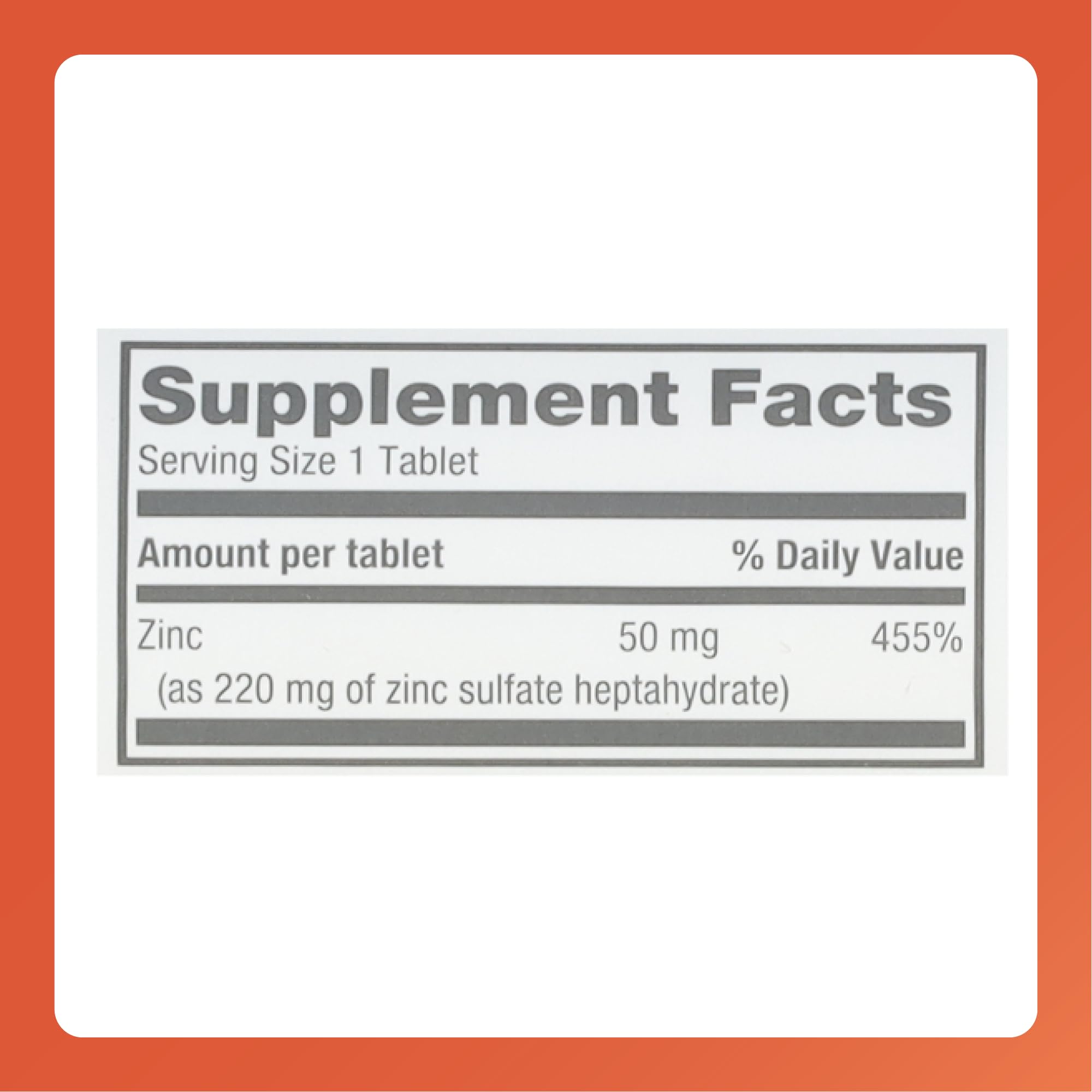 Rugby Zinc Sulfate 220 mg Tablets – 100 Count (2 Pack) – Dietary Supplement