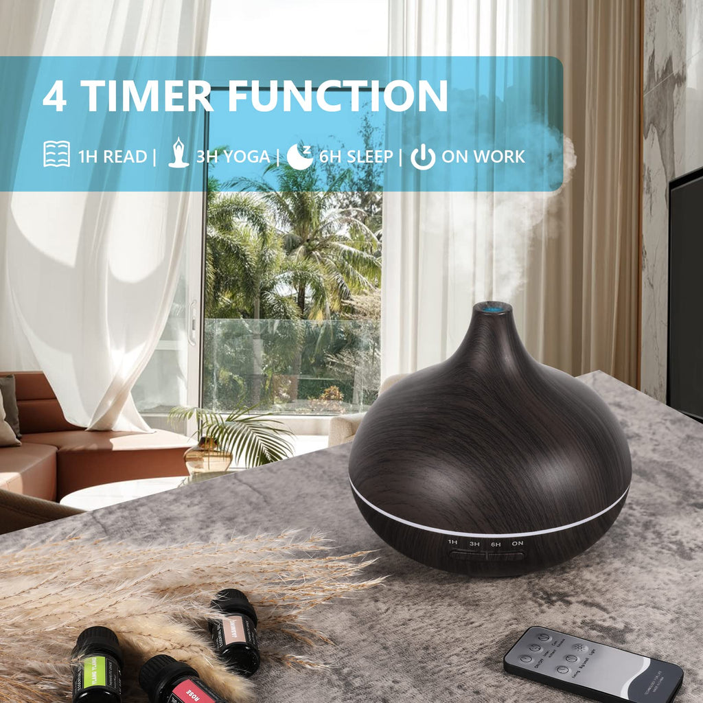 SACATR 550ml Aroma Diffuser with Essential Oils Set – Ultrasonic and Remote