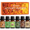 SALKING Autumn Fragrance Oils – Premium Fall Essential Oils for Diffuser, Soap & Candle Making | Cinnamon, Pumpkin Spice, Apple Cider, Vanilla, Pine, Snickerdoodle