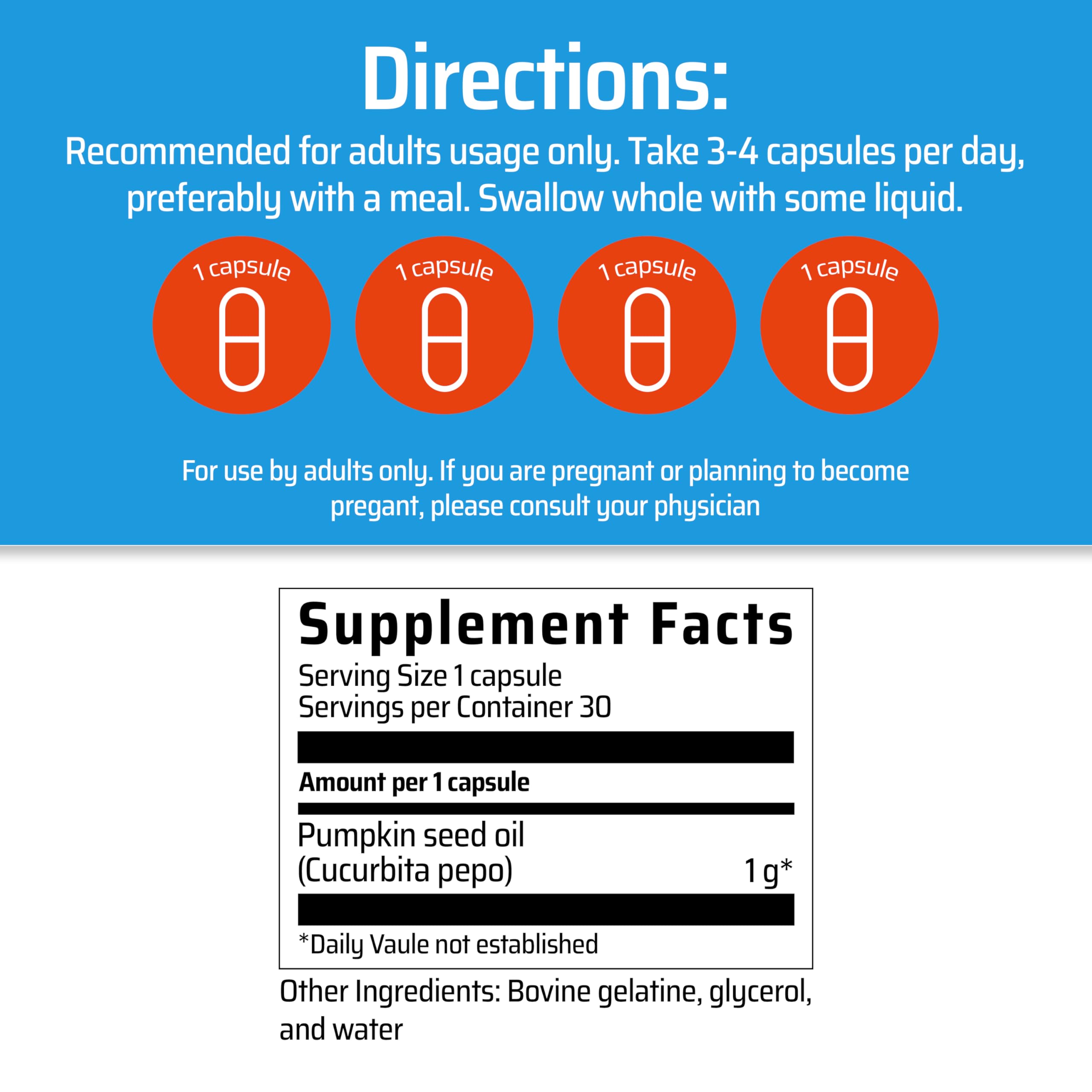 Sanhelios Curbita 1000mg Pumpkin Seed Oil – Bladder Support for Men & Women | Non-GMO, Sugar-Free
