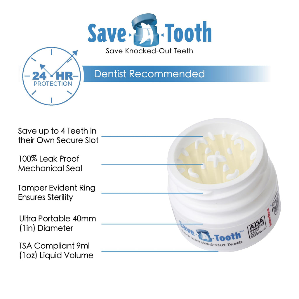 Save-A-Tooth Preservation Kit – Preserve Knocked-Out Teeth for 24 Hours | USA Made