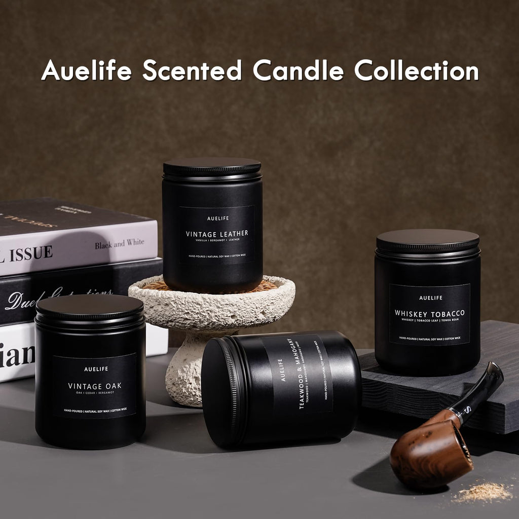 Scented Candles Set for Men – 4-Pack Soy Candles Gift