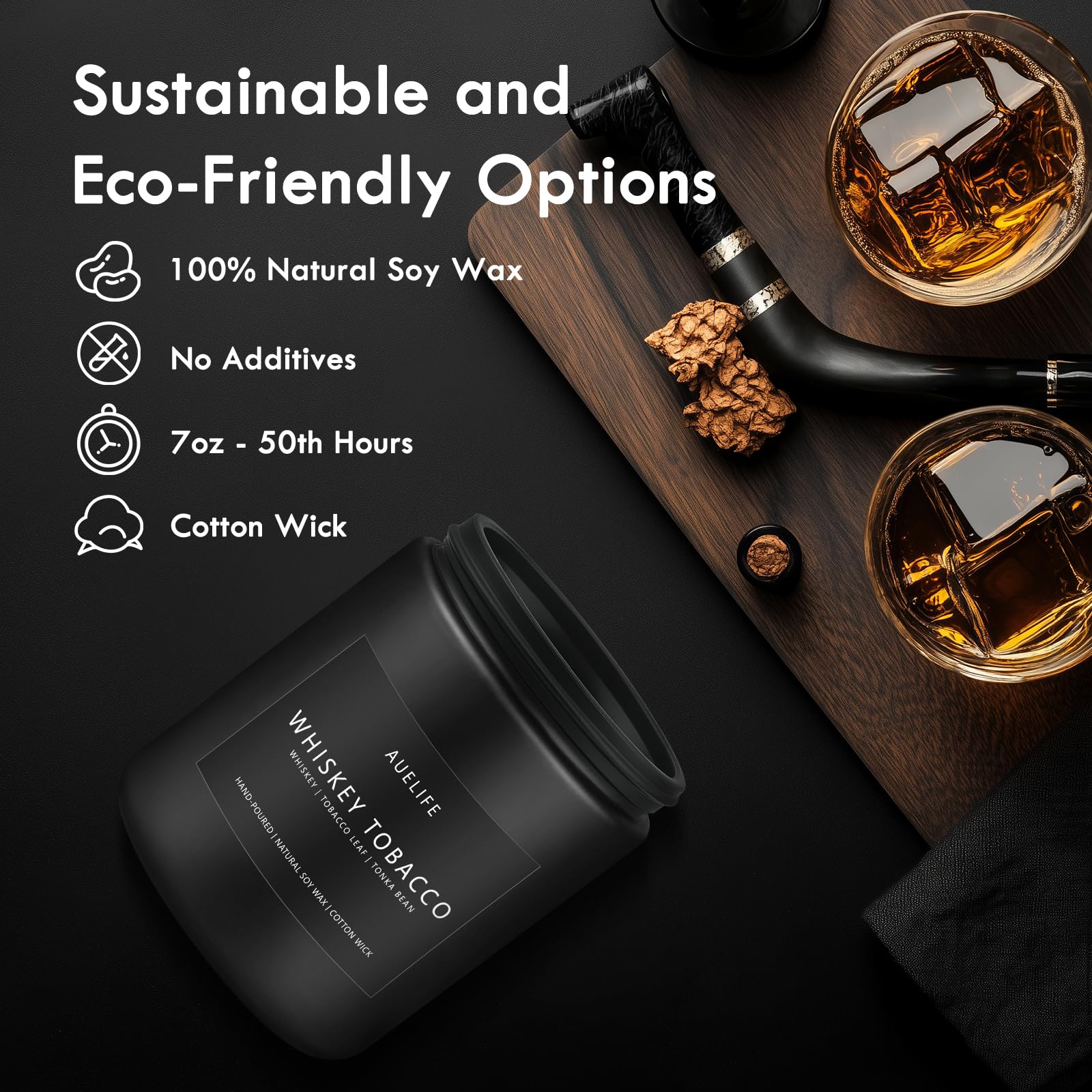 Scented Candles Set for Men – 4-Pack Masculine Soy Candles, Gifts for Dad