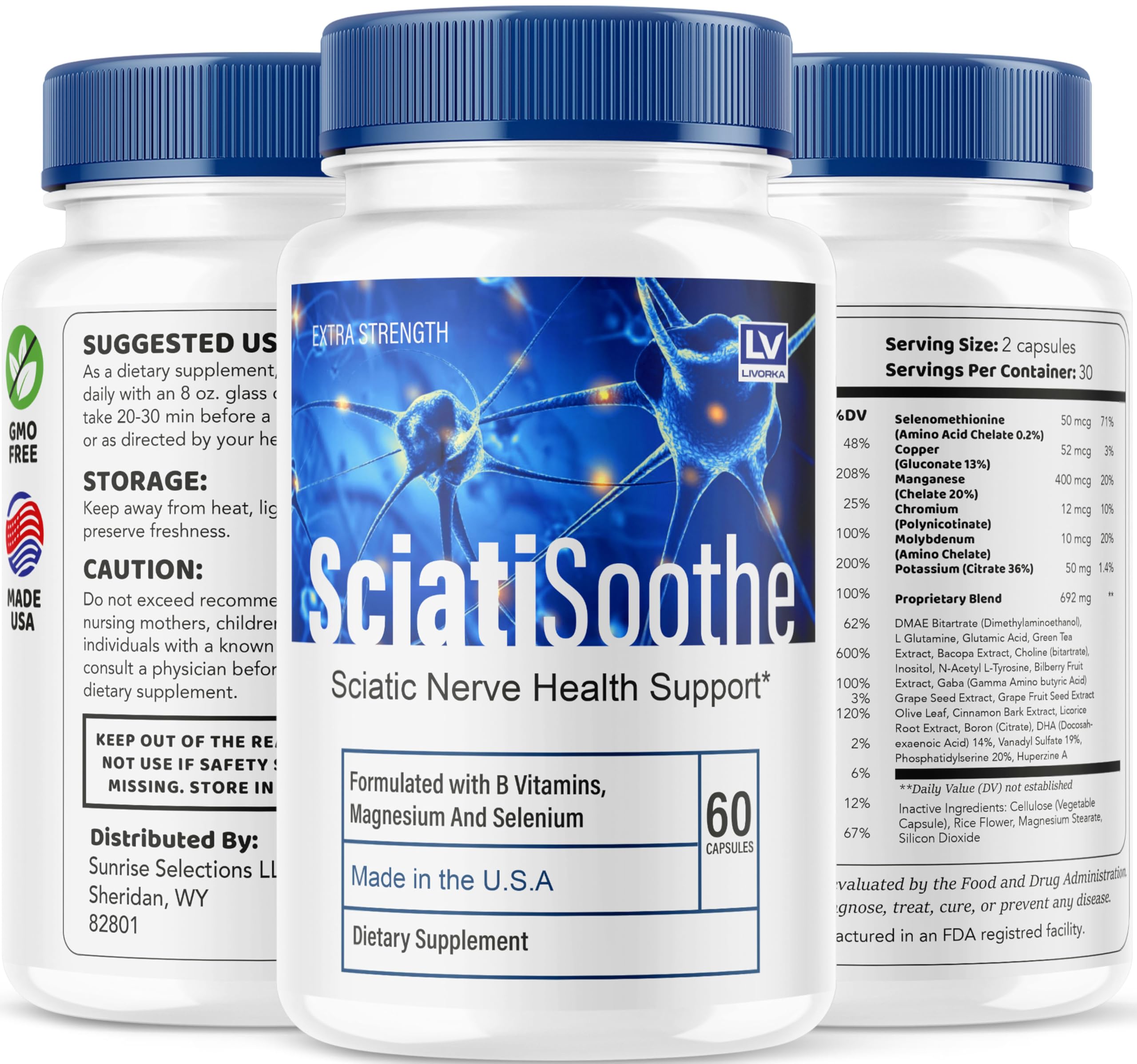 2-Pack SciatiSoothe Capsules | Official SciatiSoothe Sciatica Support