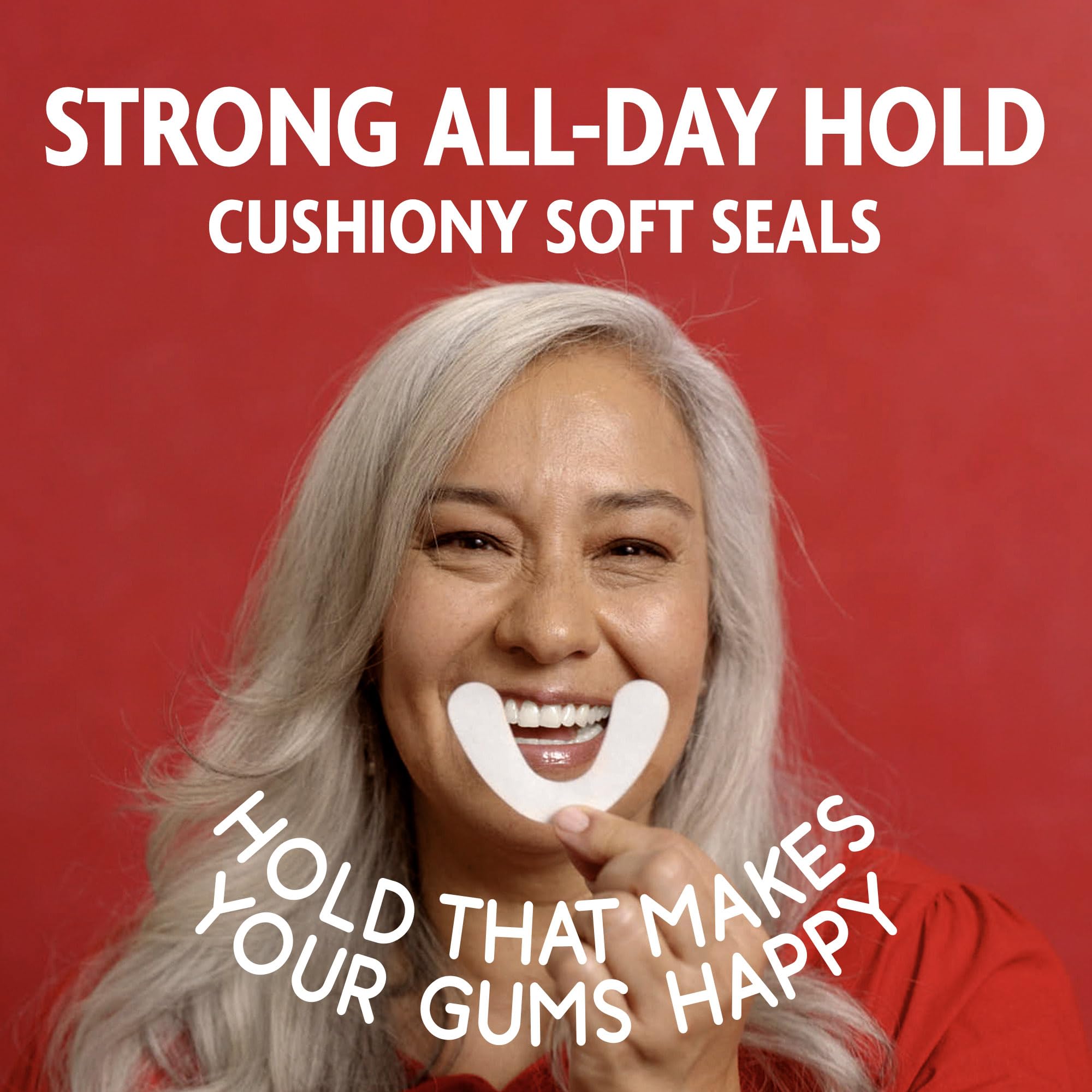 Sea Bond Secure Denture Adhesive Seals - Original Uppers, Zinc-Free, All-Day Hold (15 Count)