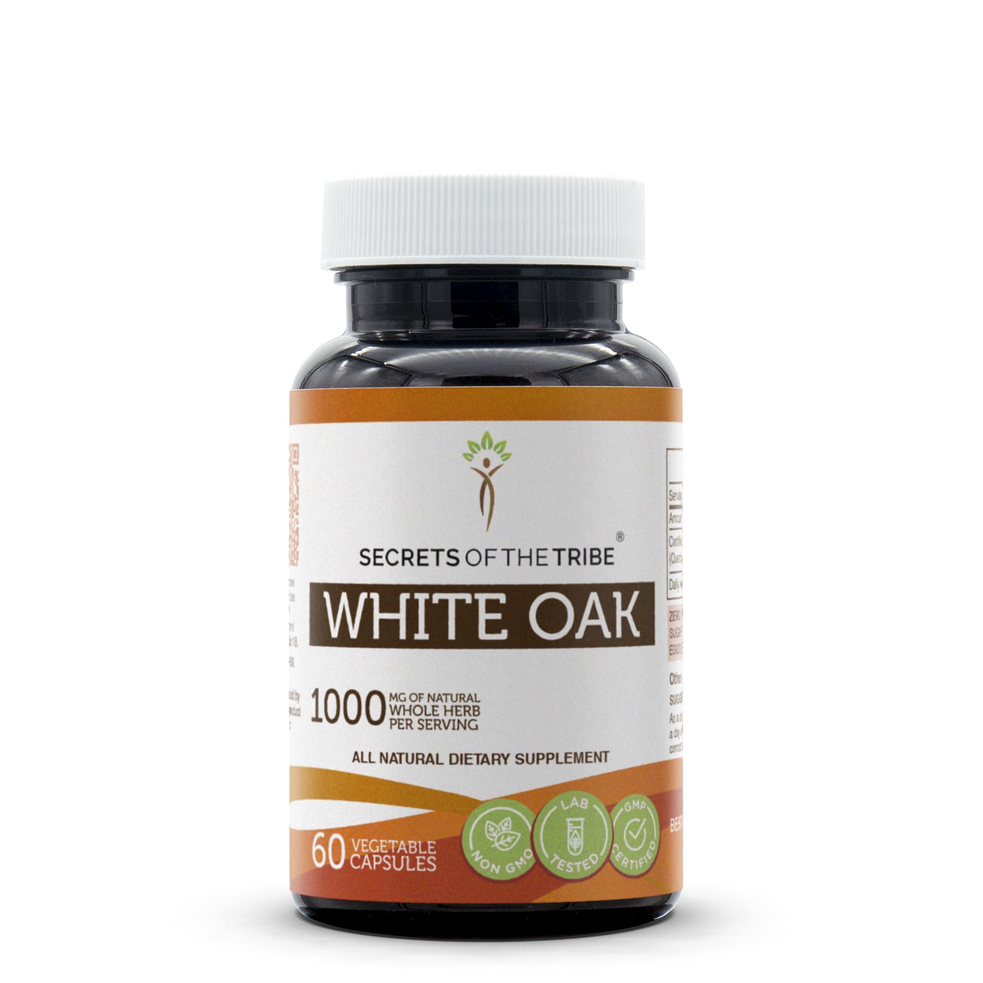 Secrets of the Tribe White Oak 60 Capsules | 1000 mg White Oak Bark