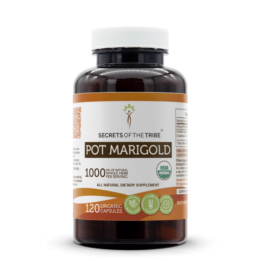 Secrets of the Tribe Pot Marigold Calendula – USDA Organic, 120 Capsules
