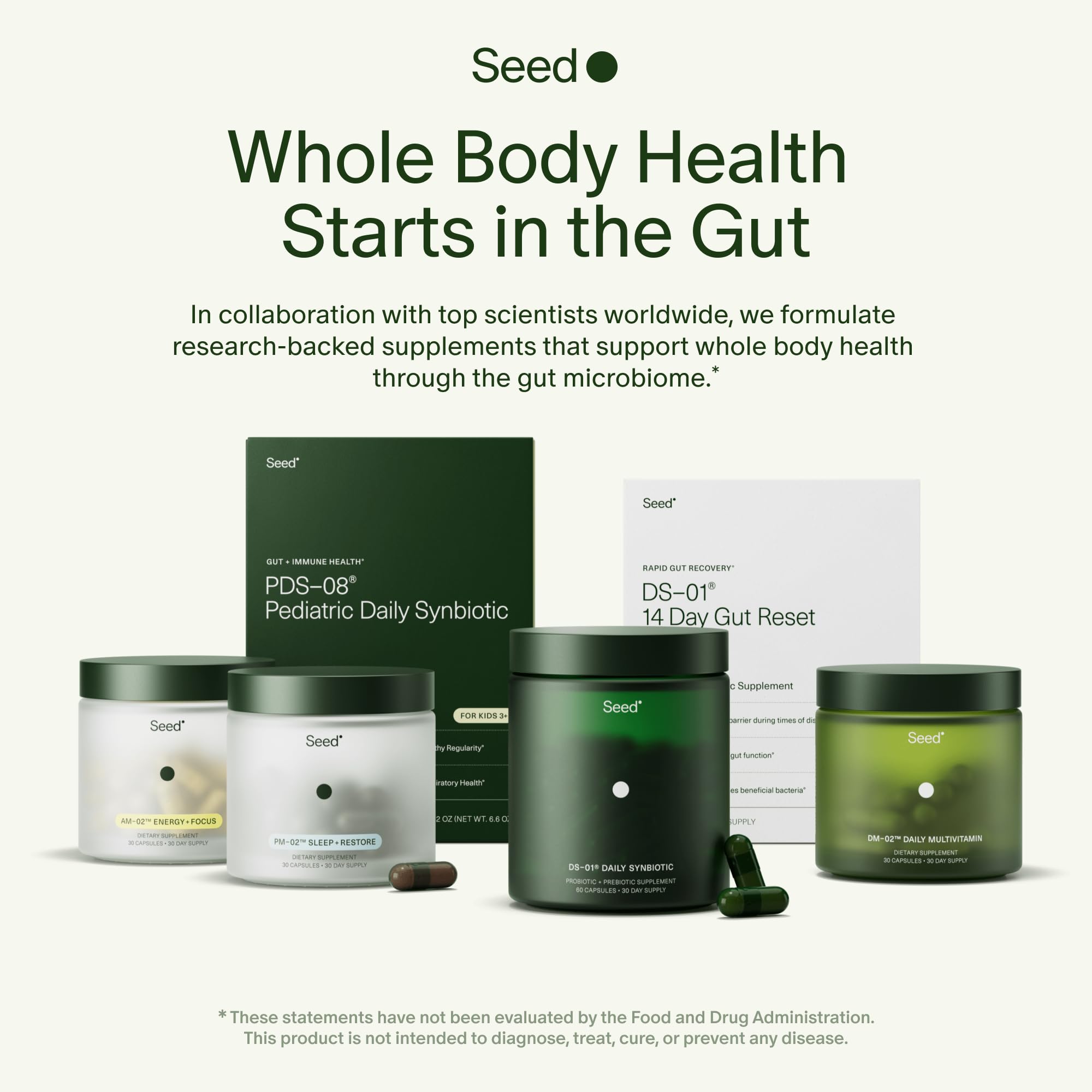 Seed DM-02 Daily Multivitamin – 100% DV Essentials for Immune, Bone, Hair & Nails (Vegan, 30-Day)