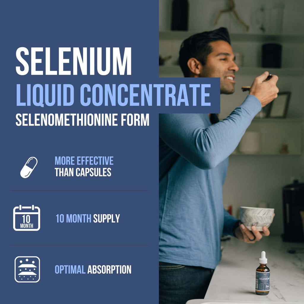 Selenium 200 mcg Selenomethionine - Sublingual Drops, 300 Servings (Vegan) - 2 oz