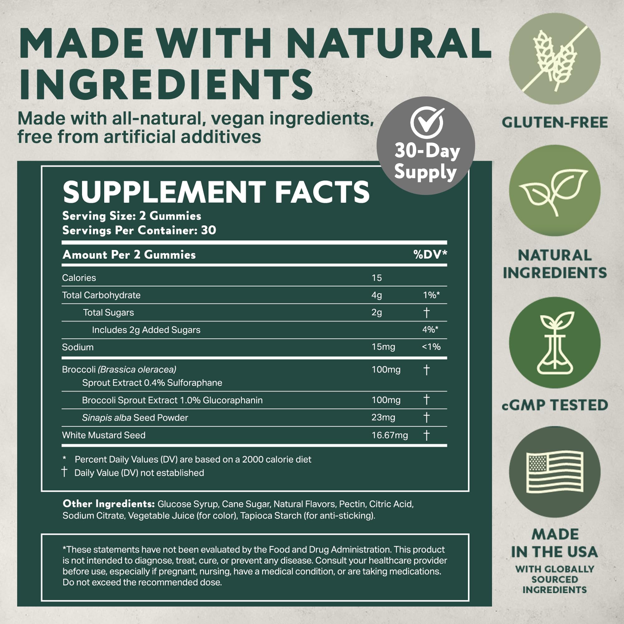 Sensory Scout NeuroBrocc Sulforaphane Gummies – Vegan Green Apple, 60 Gummies