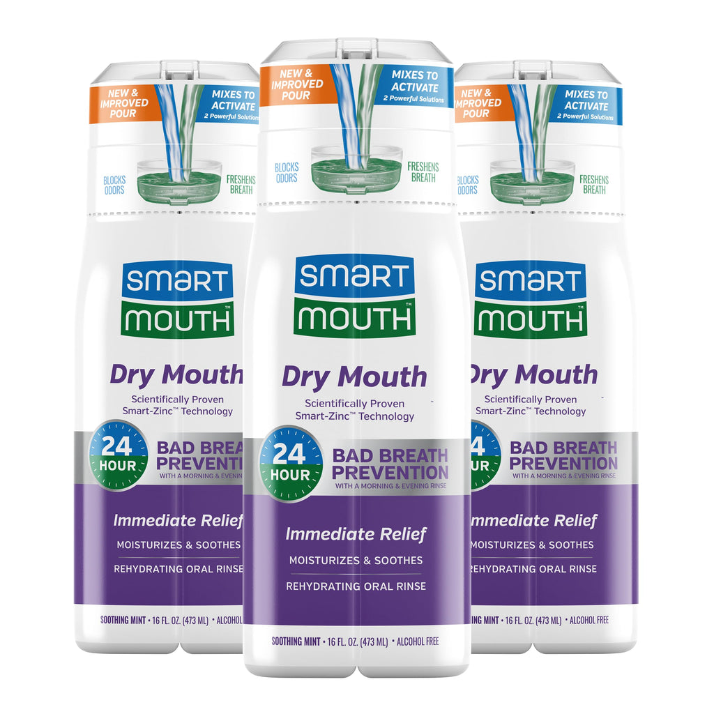 SmartMouth Activated Dry Mouth Mouthwash - Mint, 16 oz, 3 Pack