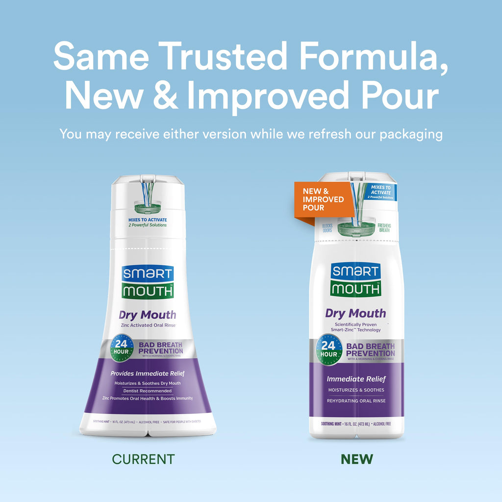 SmartMouth Activated Dry Mouth Mouthwash - Mint, 16 oz, 3 Pack