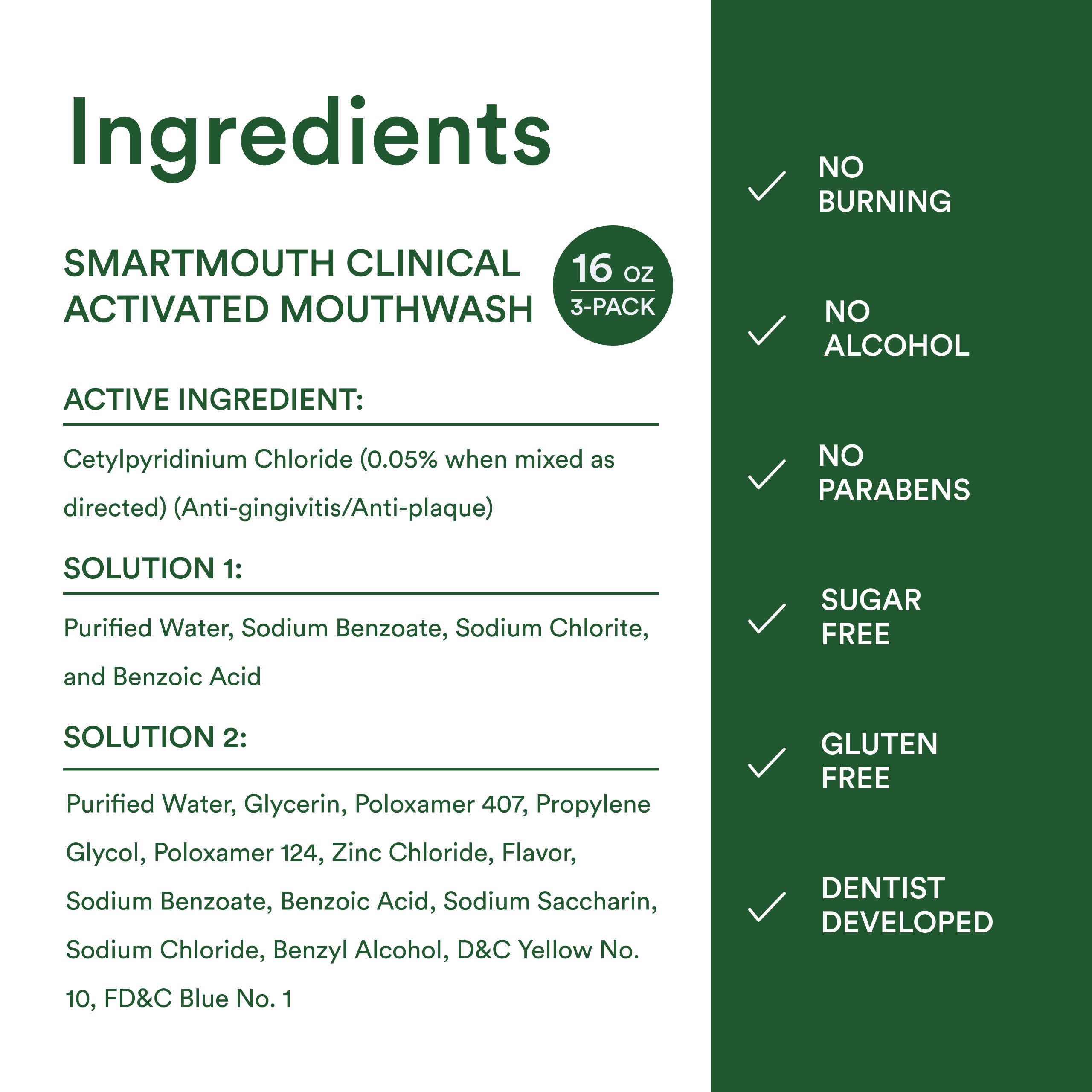 SmartMouth DDS Activated Clinical Mouthwash – Fresh Breath, Gum Health