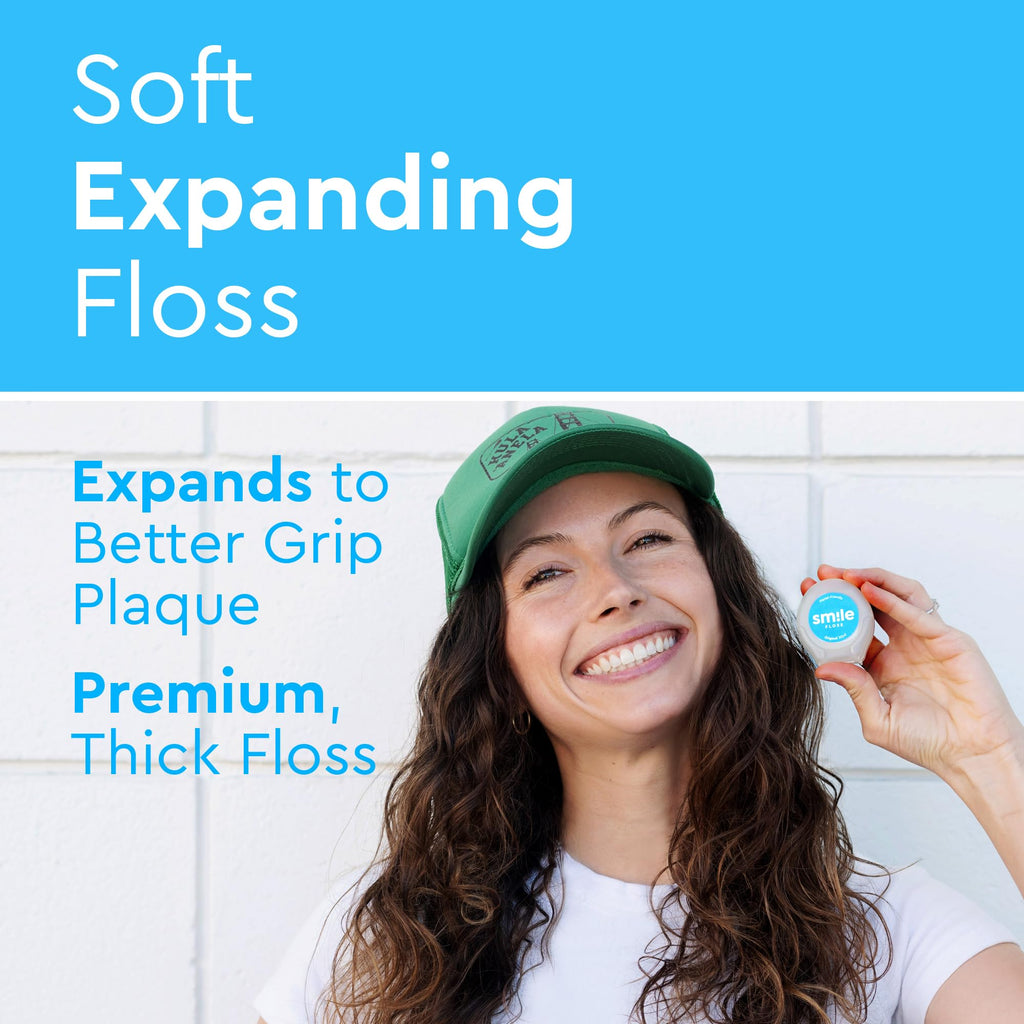 Smile Expanding Floss – Premium Woven Dental Floss with Plant-Based Wax, 2-Pack (30 Yards Each)