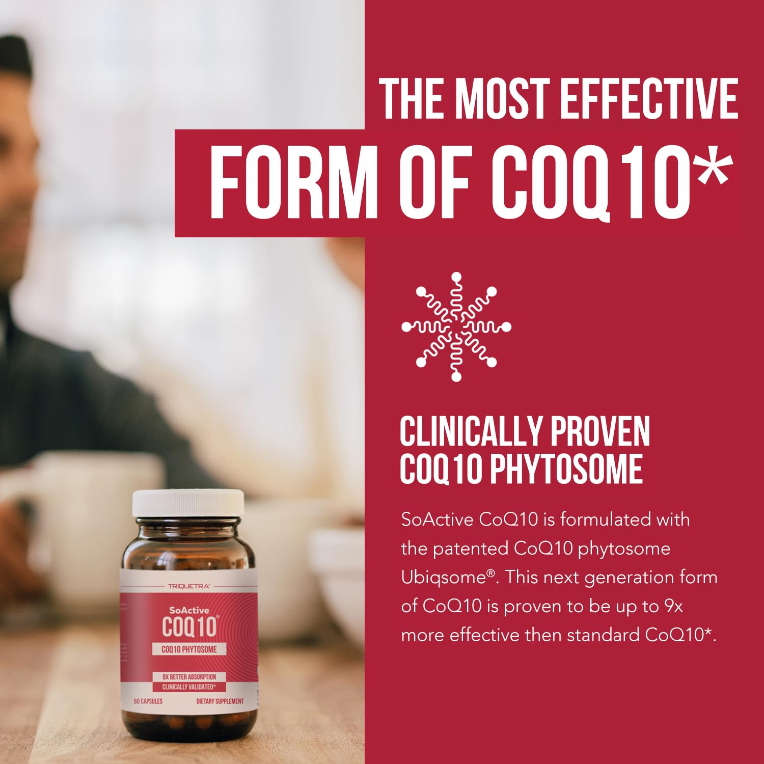 SoActive CoQ10 250 mg Phytosome – 9x Higher Absorption, Cellular Delivery (60 Capsules)