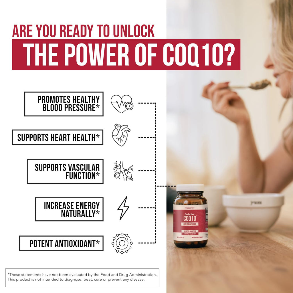 SoActive CoQ10 250 mg Phytosome – 9x Higher Absorption, Cellular Delivery (60 Capsules)