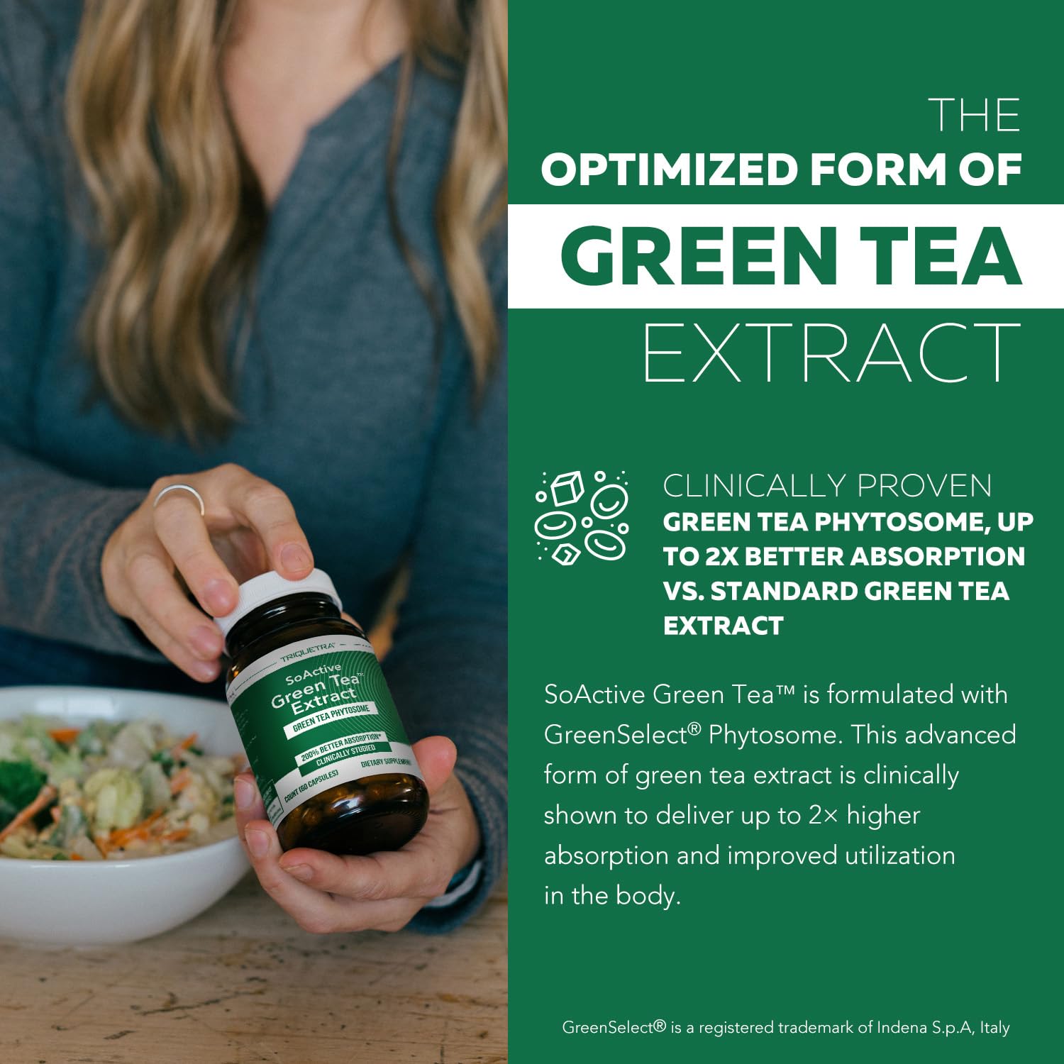 SoActive Green Tea Extract – Clinically Studied Green Tea Phytosome | 60 Caps