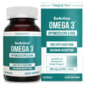 SoActive Omega 3 EPA & DHA - Free Fatty Acid, 95% Absorption (60 caps)