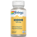 Solaray Iodine 500 mcg – Thyroid & Adrenal Support, Energy & Metabolism (Vegan, 30 Servings)