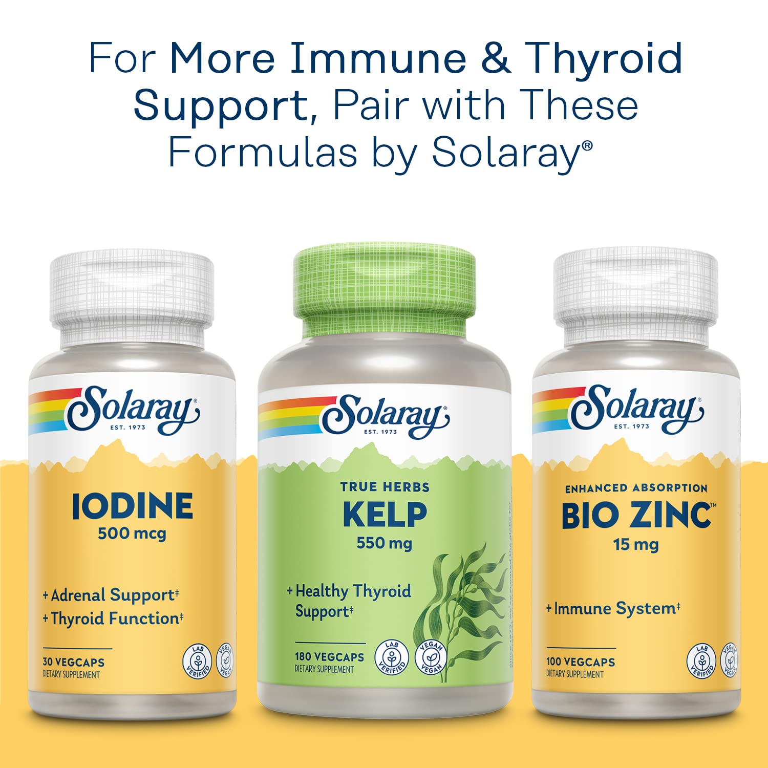 Solaray Selenium 200 mcg High Potency - 100 VegCaps | Immune, Thyroid & Antioxidant Support