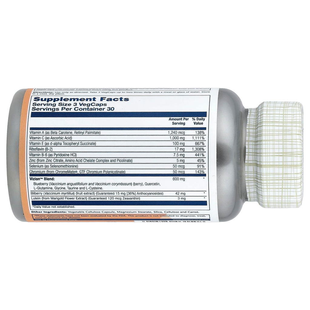 SOLARAY Vizion Veg Cap (Bottle-Plastic) 42mg | 90 Count