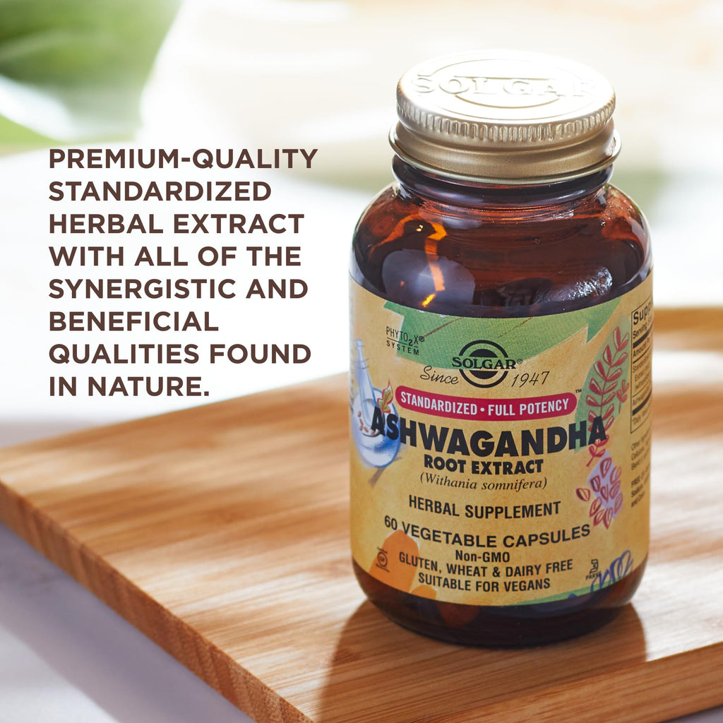 Solgar Ashwagandha Root Extract 60 Veg Capsules | SFP, Non-GMO, Vegan