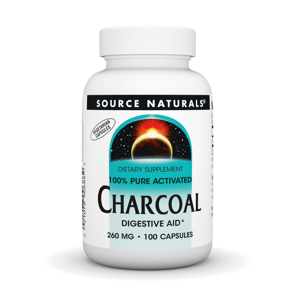 Source Naturals Activated Charcoal - Digestive Aid, 100 Capsules