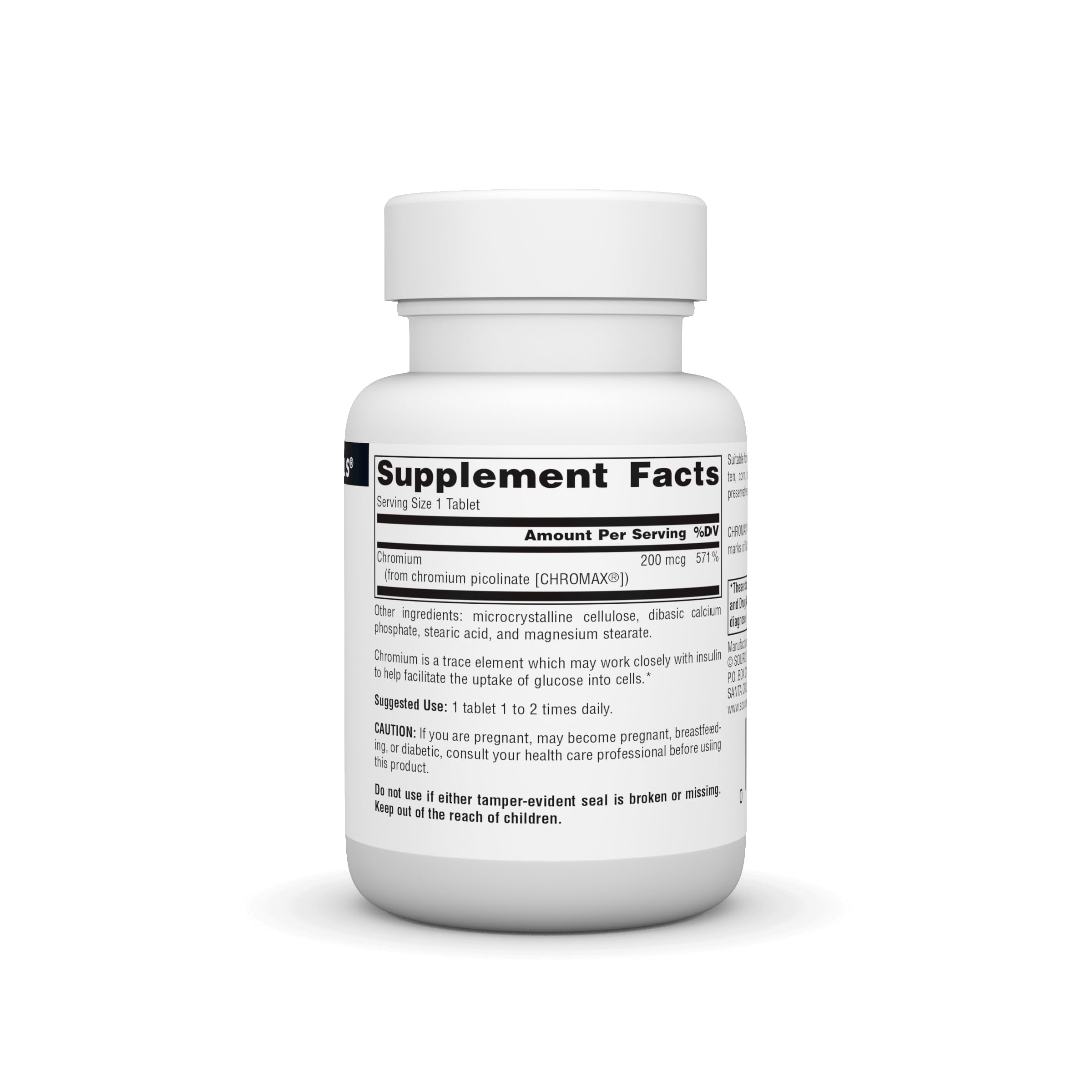 Source Naturals Chromium Picolinate 200 mcg Tablet – 120 Count