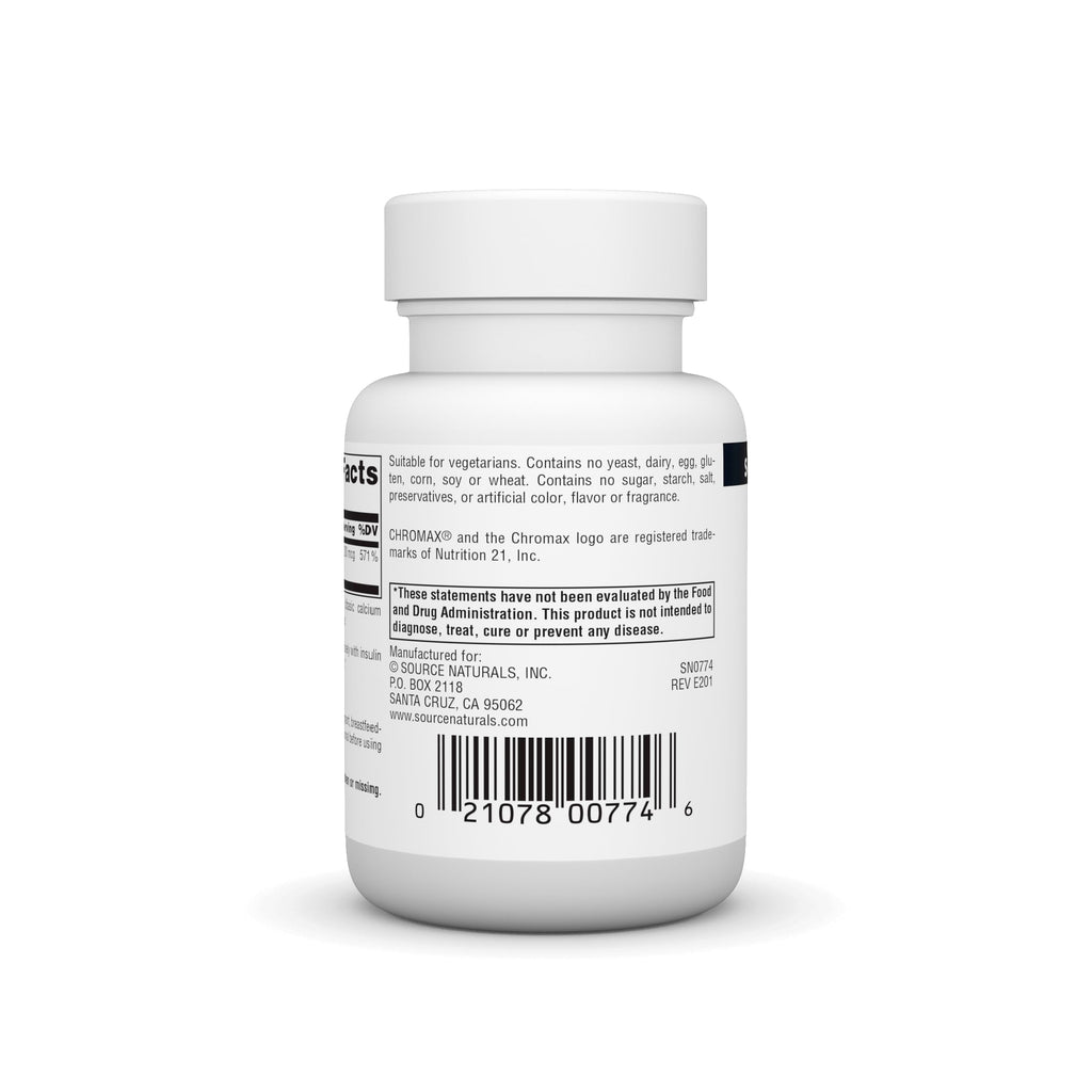Source Naturals Chromium Picolinate 200 mcg Tablet – 120 Count