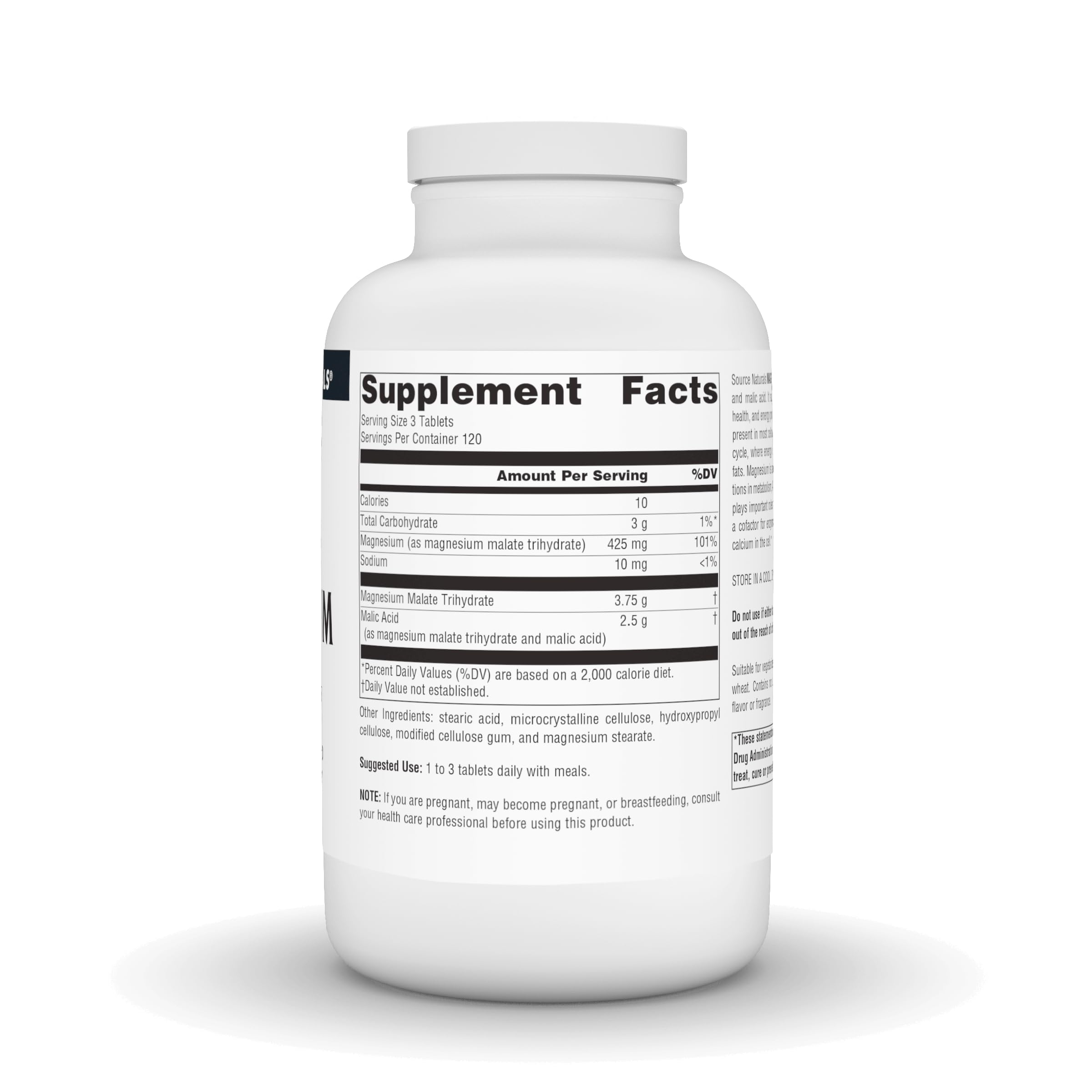 Source Naturals Magnesium Malate 3750 mg per Serving - for Energy Production* - 360 Tablets