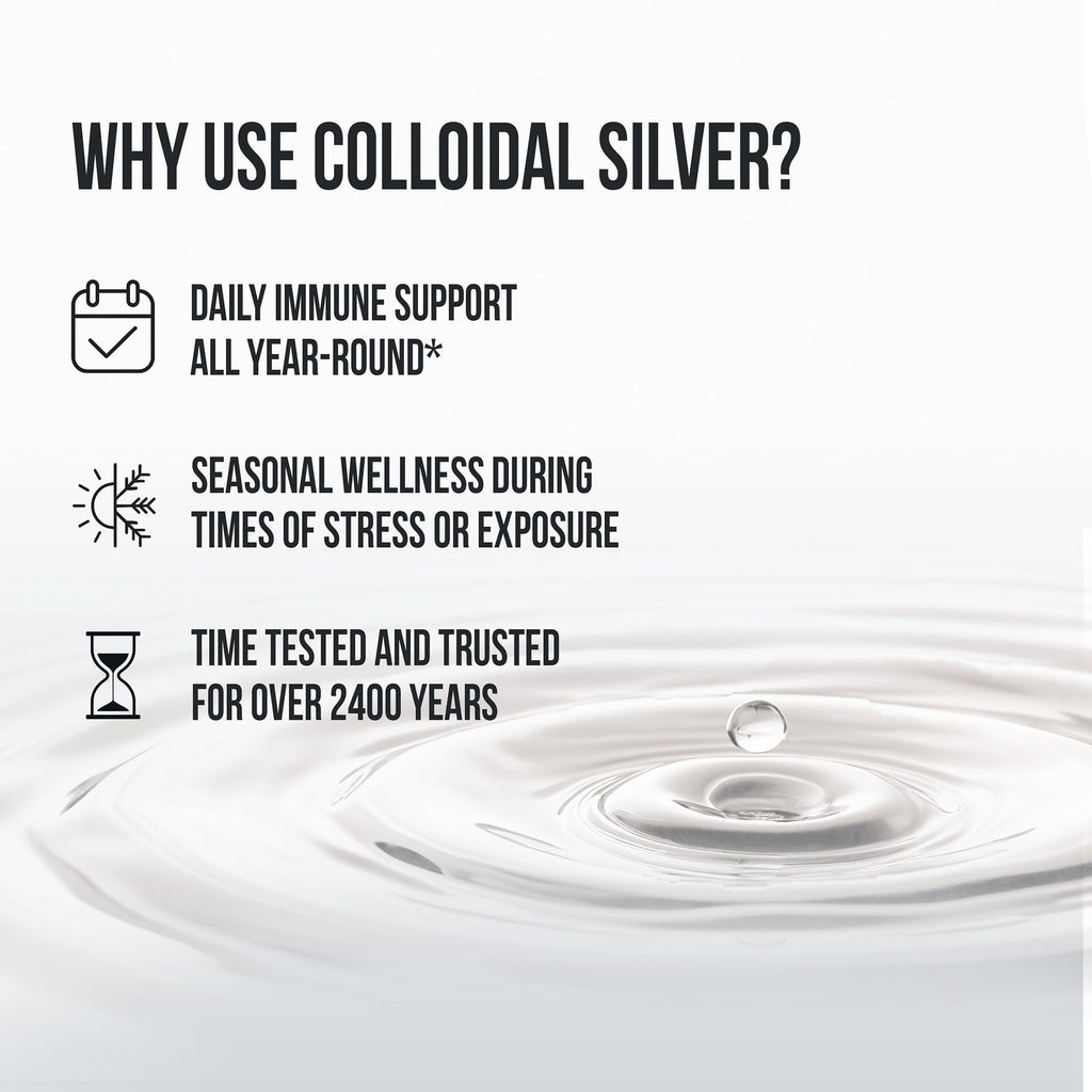 Sovereign Silver Immune Support - 10 ppm Colloidal Silver, 32 fl oz (946 mL)