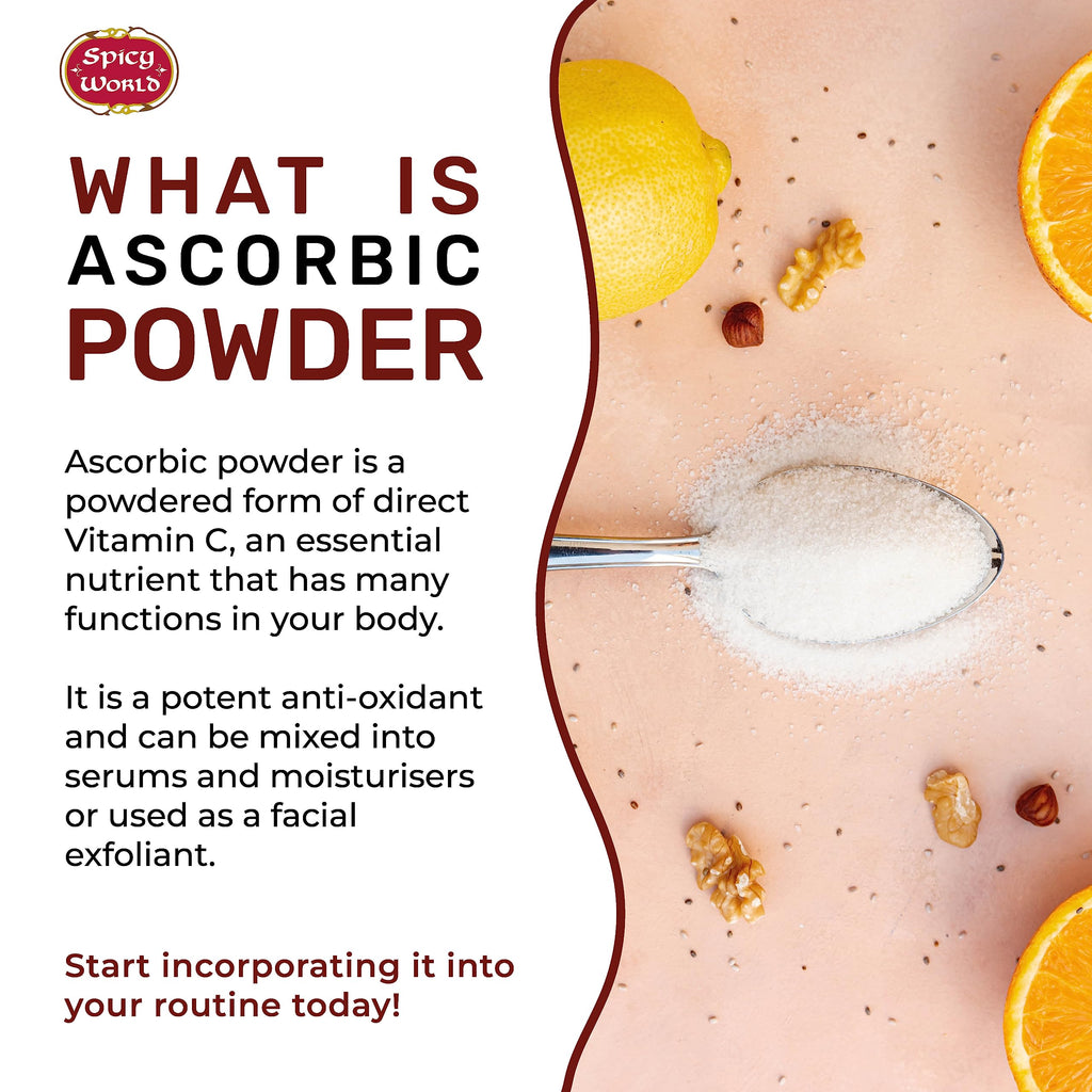 Spicy World Vitamin C Powder 5 lb (Ascorbic Acid) USP | Bulk Dietary Supplement