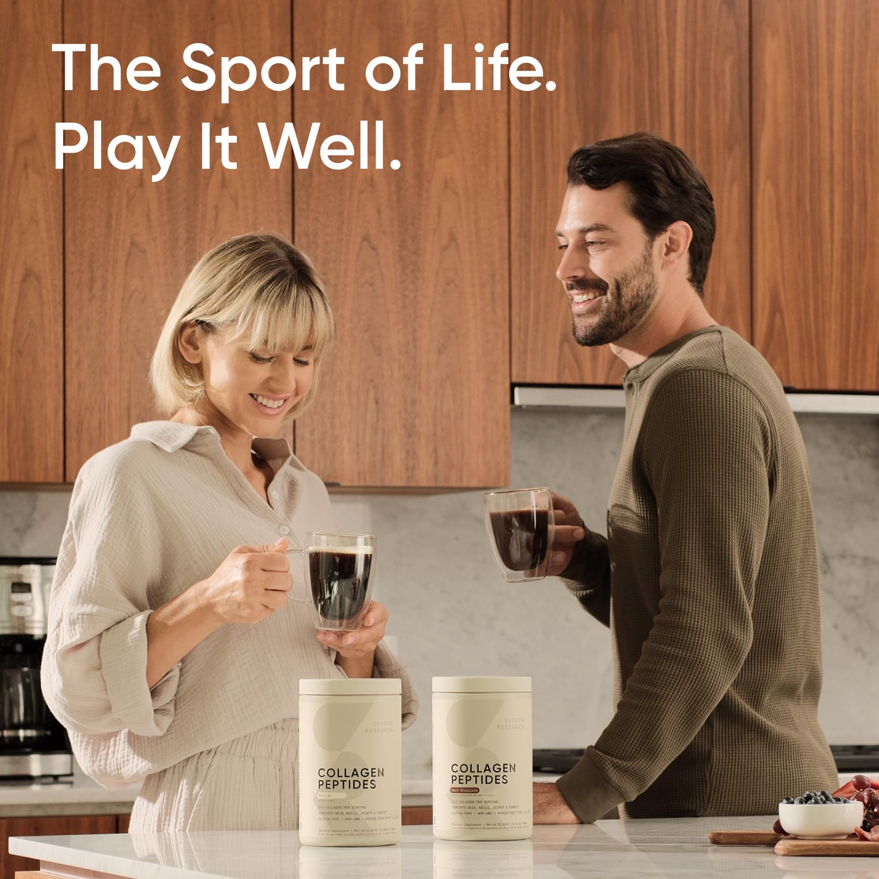 Sports Research Collagen Peptides – Hydrolyzed Type I & III for Skin & Joints