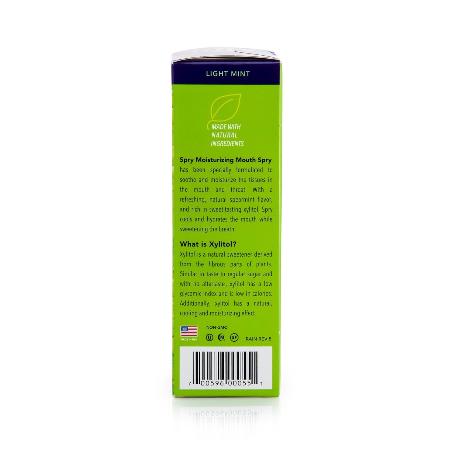 Spry Natural Xylitol Moisturizing Dry Mouth Spray – Stop Bad Breath, Increase Saliva, Non-GMO, Gluten-Free, Spearmint (Pack of 2)