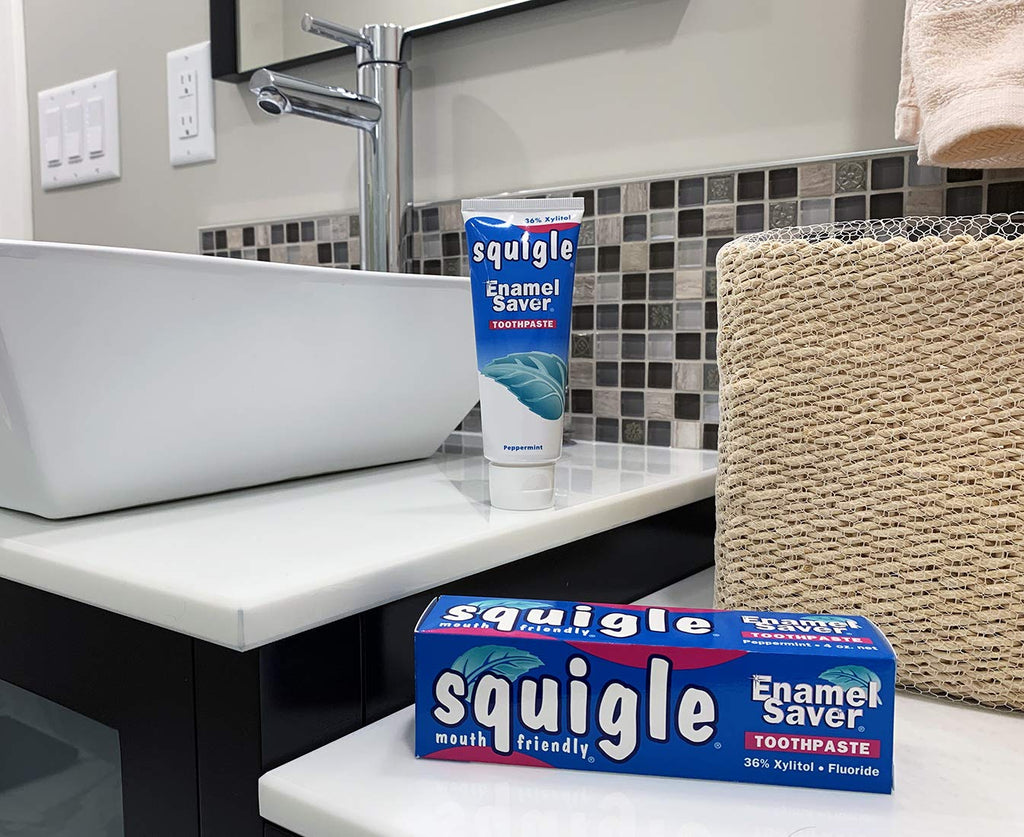 Squigle Enamel Saver Toothpaste (12 Pack) – Canker Sore Prevention & Sensitive Mouth Care