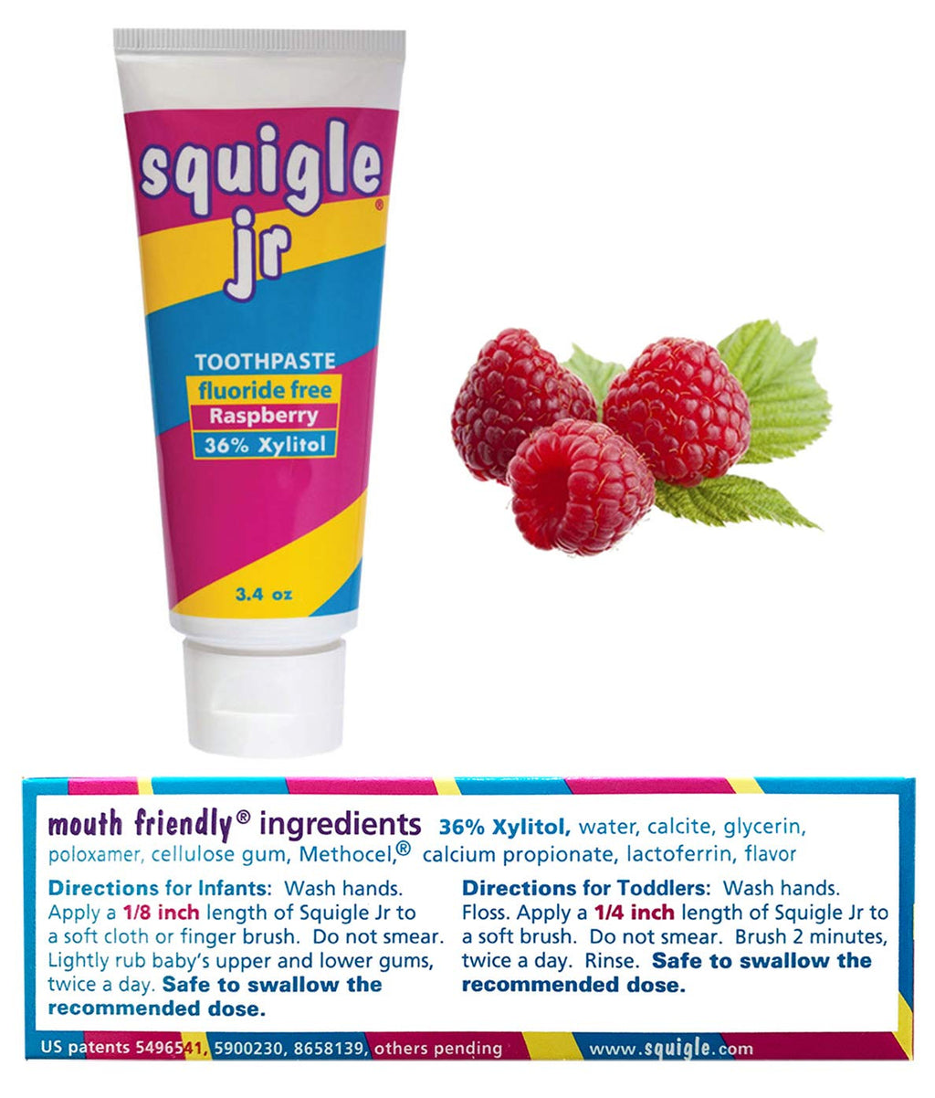 Squigle Jr Toothpaste 2 Pack – For Infants & Toddlers, Travel, No SLS