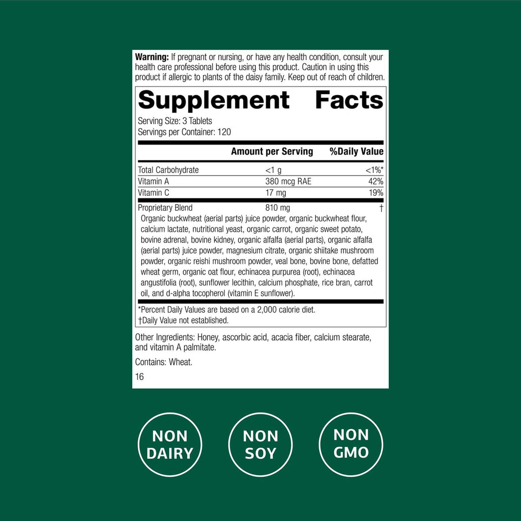 Standard Process Cataplex A-C-P: Healthy Cell & Tissue Support - 360 Tablets (120 Servings) - Non-Dairy & Non-Soy