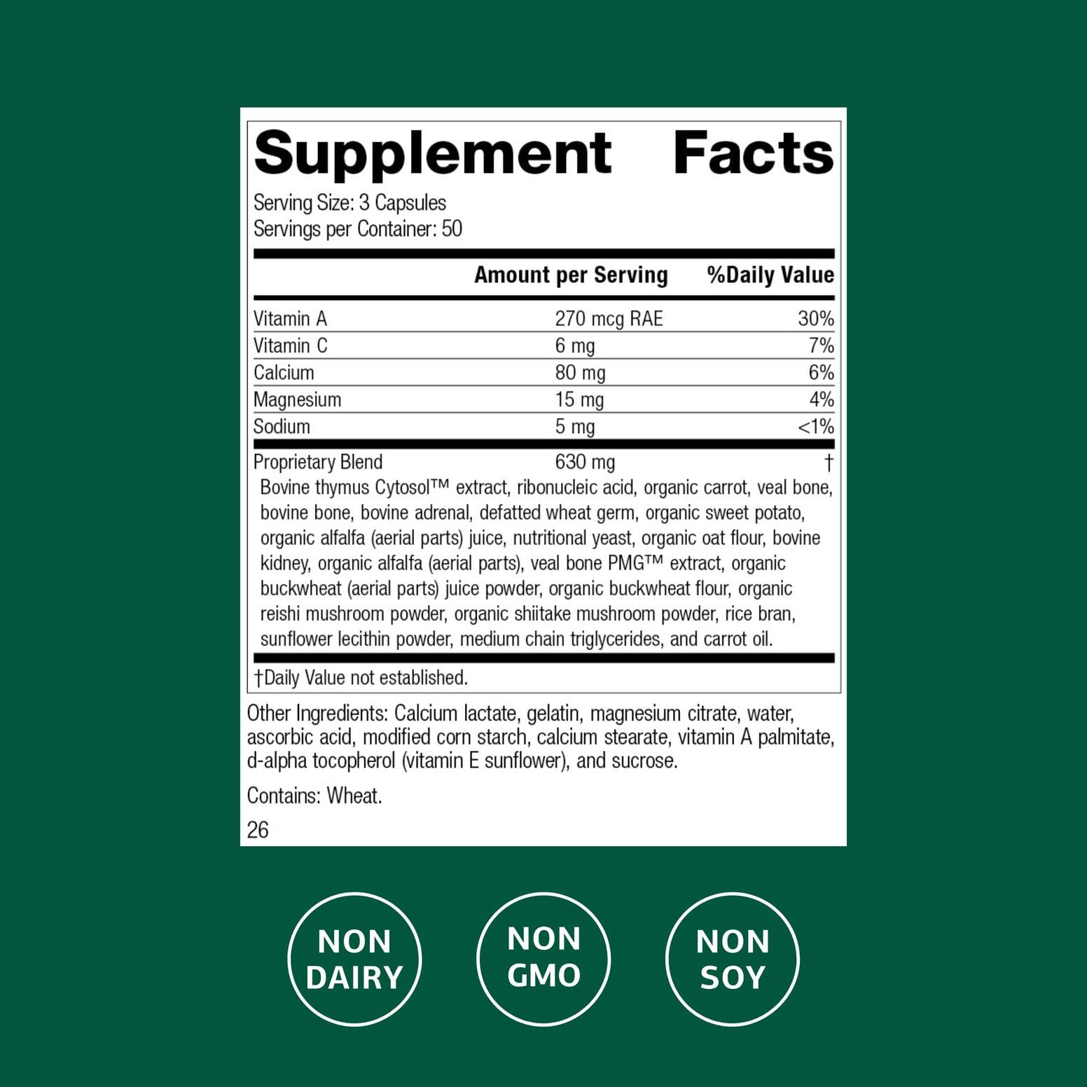 Congaplex Thymus Gland Support - Immune Health Capsule Supplement, 150 Capsules | Standard Process Inc.
