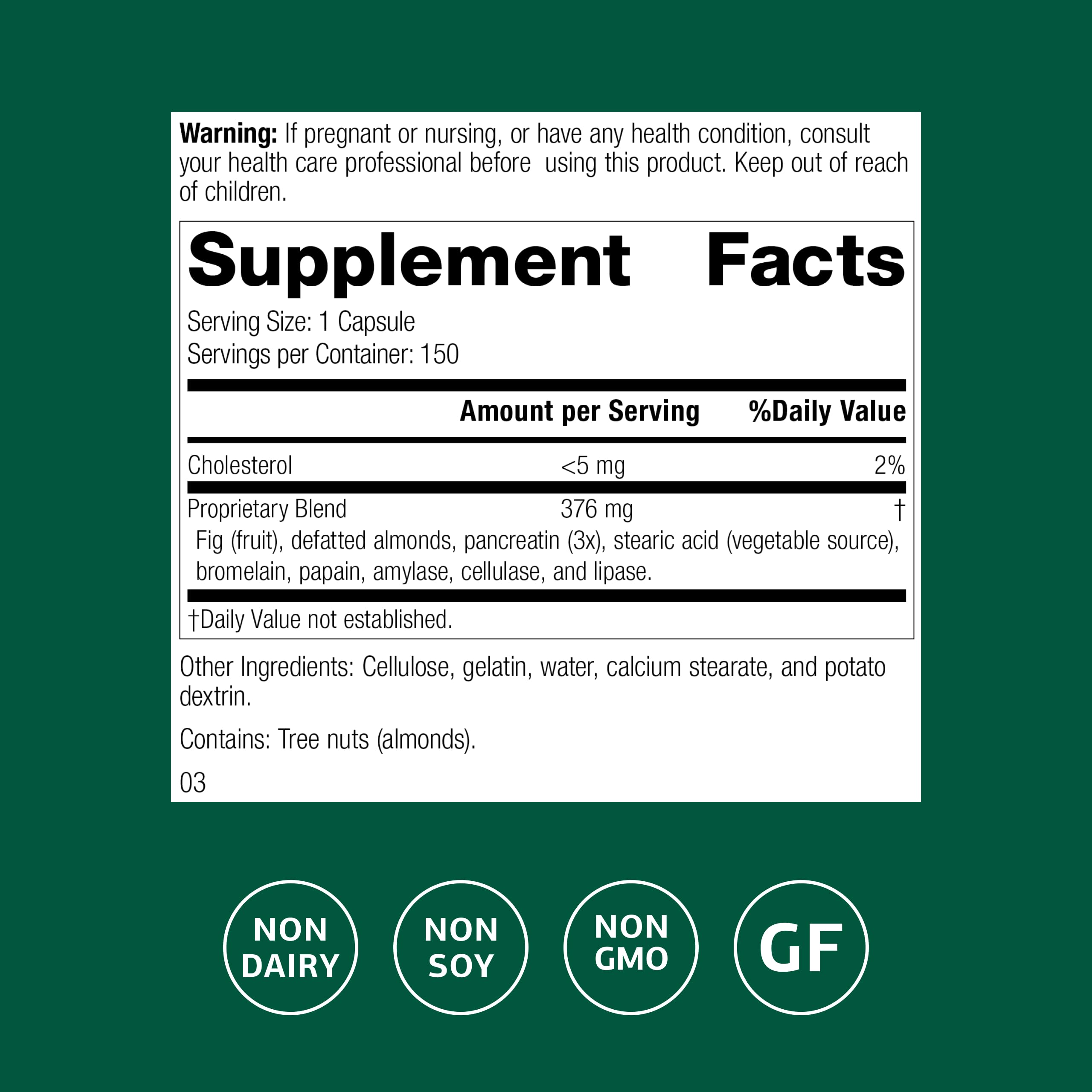 Standard Process Multizyme - Whole Food Pancreas Support & Digestive Enzymes (90 Capsules)