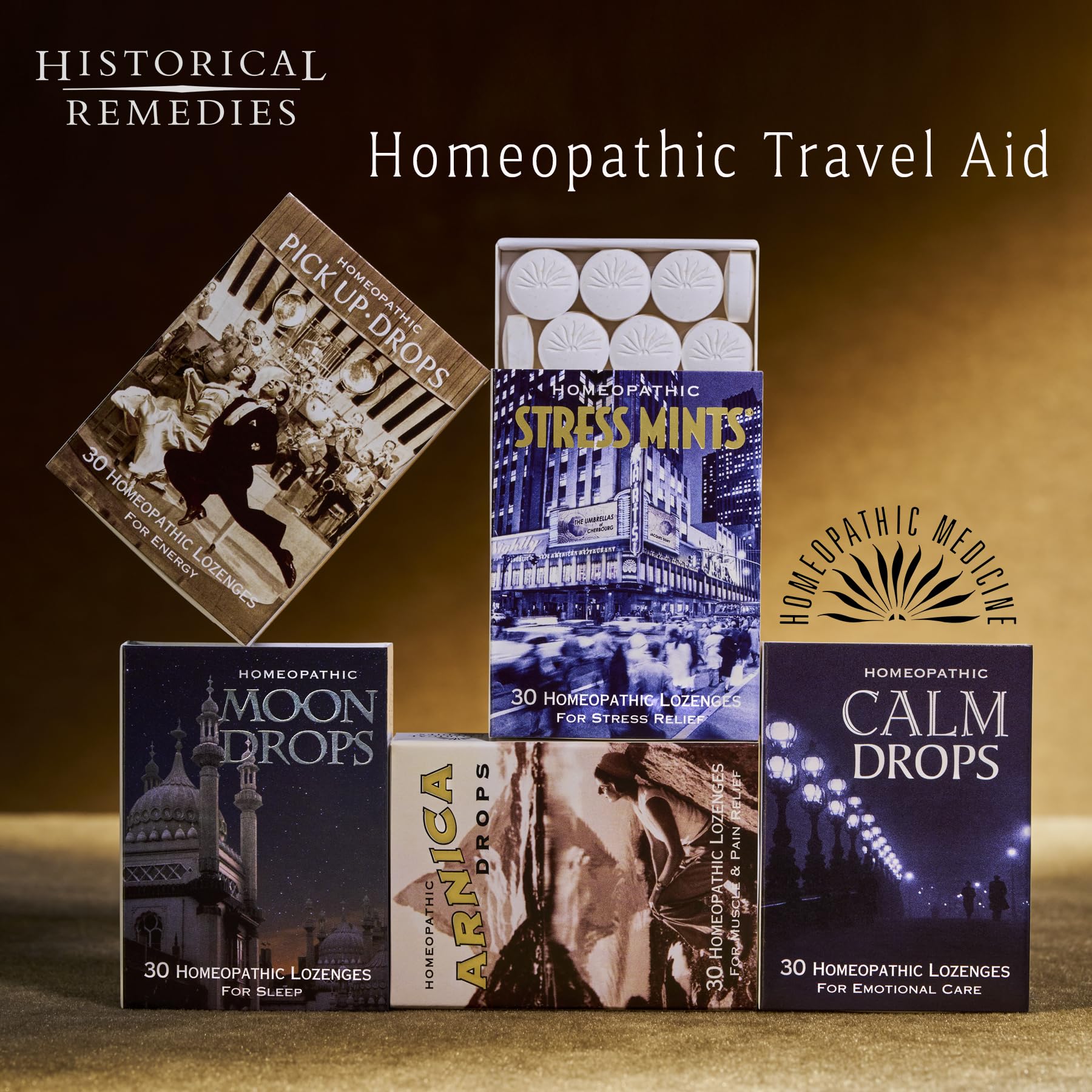 Historical Remedies Stress Mints (6 Pack) - Homeopathic Lozenges for Stress & Digestion | Organic Peppermint
