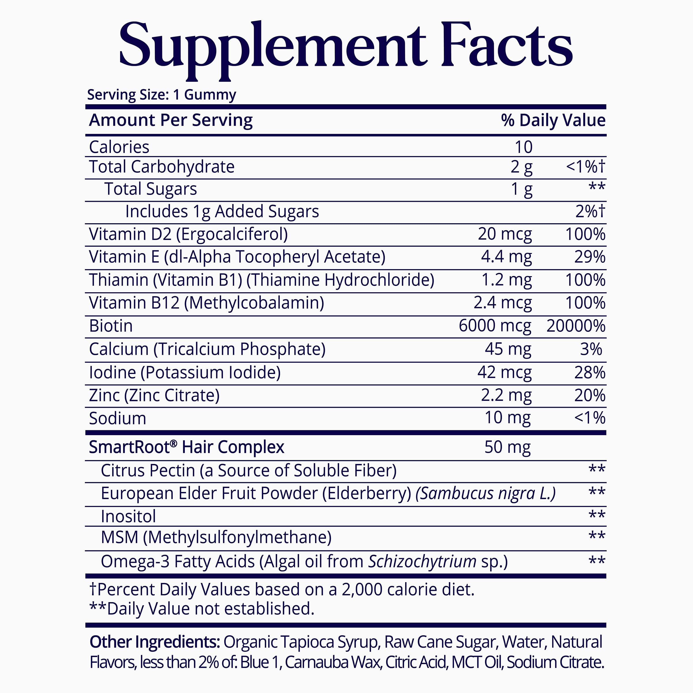 SugarBearPro Hair Vitamin Gummy - 14 Day Supply, 6000mcg Biotin, Growth for Men & Women, Vegan, Kosher, Halal, Cruelty-Free