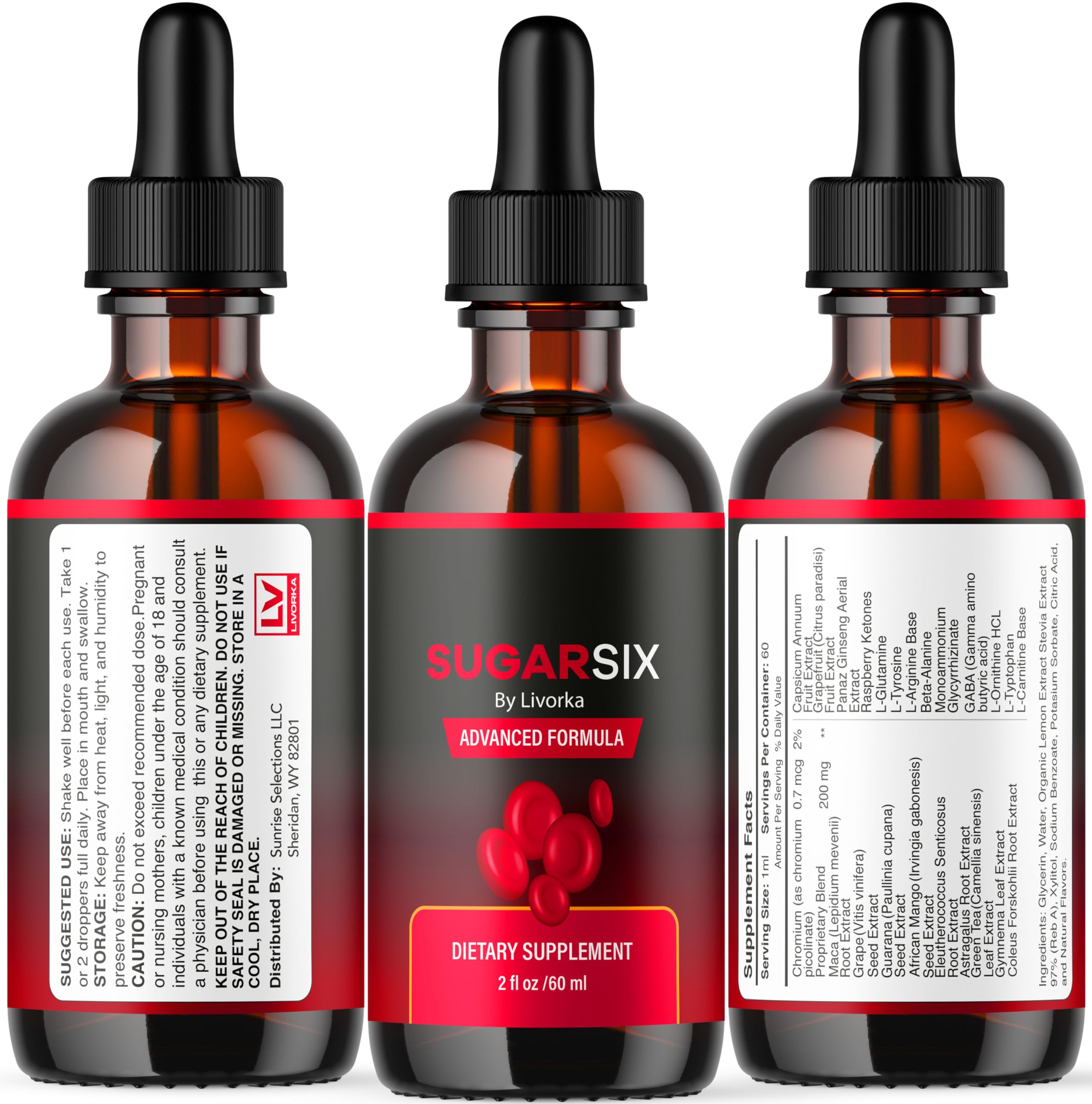 SugarSix 3 Pack: Sugar Six Drops & Formula – 3 Bottles for 3 Months