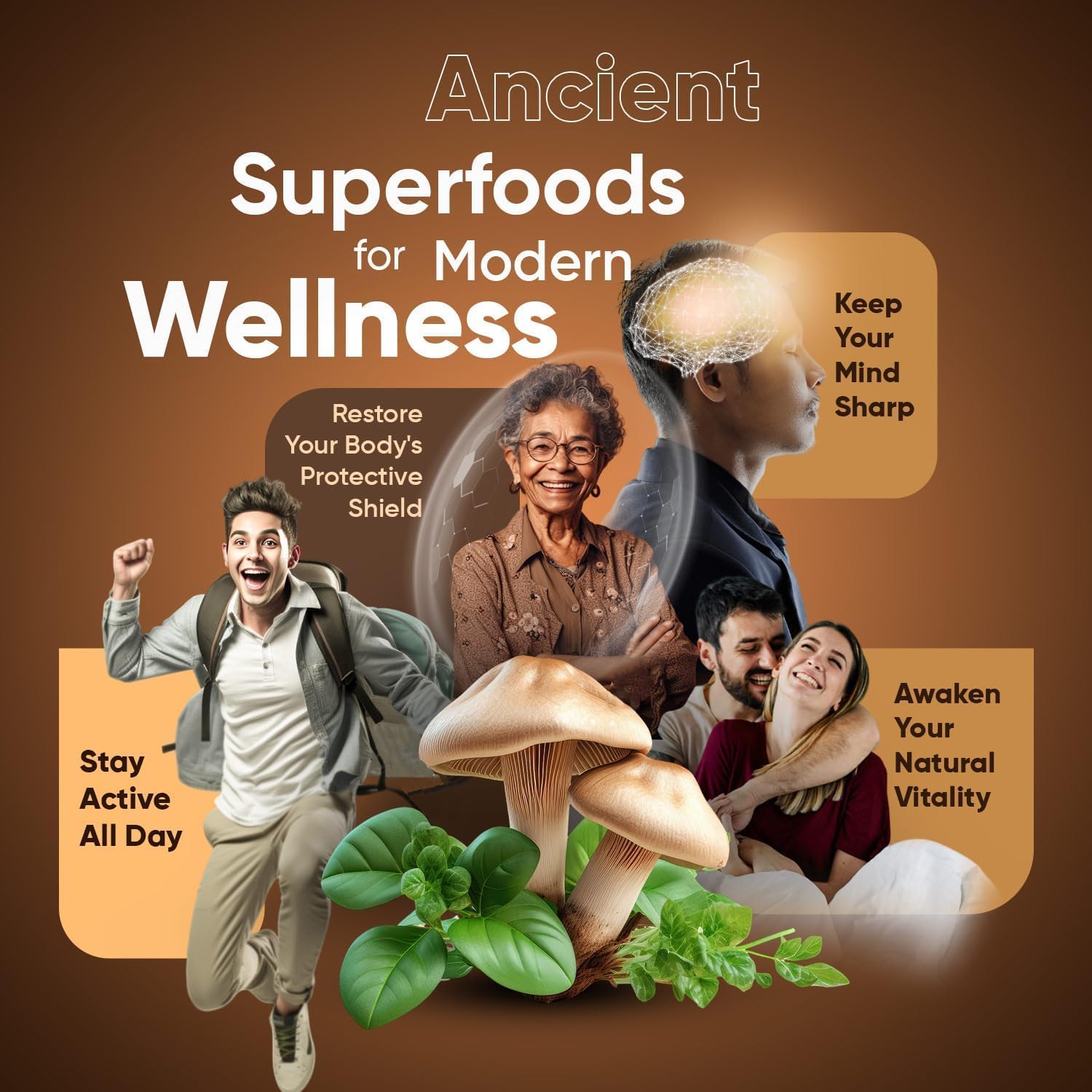 Suiyilary Mushroom Coffee - 10 Mushroom Extract Blend for Energy, Focus & Immunity (300g)