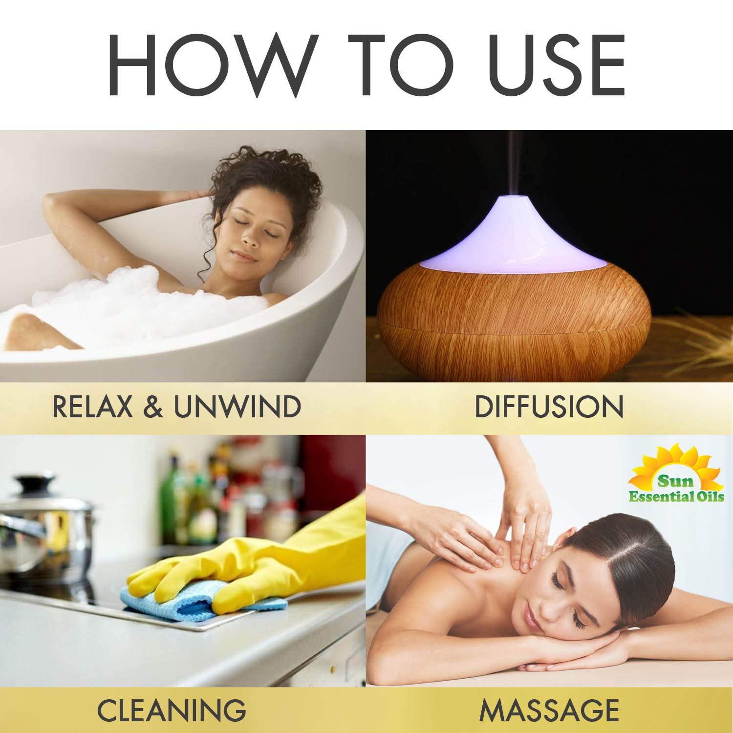 Bay Essential Oil 16oz | Aromatherapy, Diffuser & Hair Care | Sun Essential Oils
